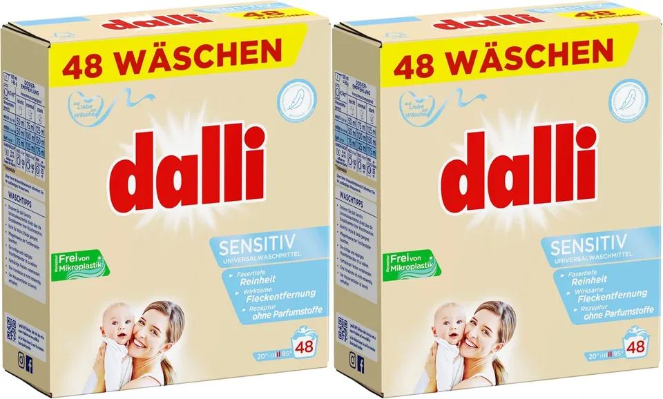 dalli-sensitiv-vollwaschmittel-pulver-2-x-3-12-kg-96-ladungen image 1