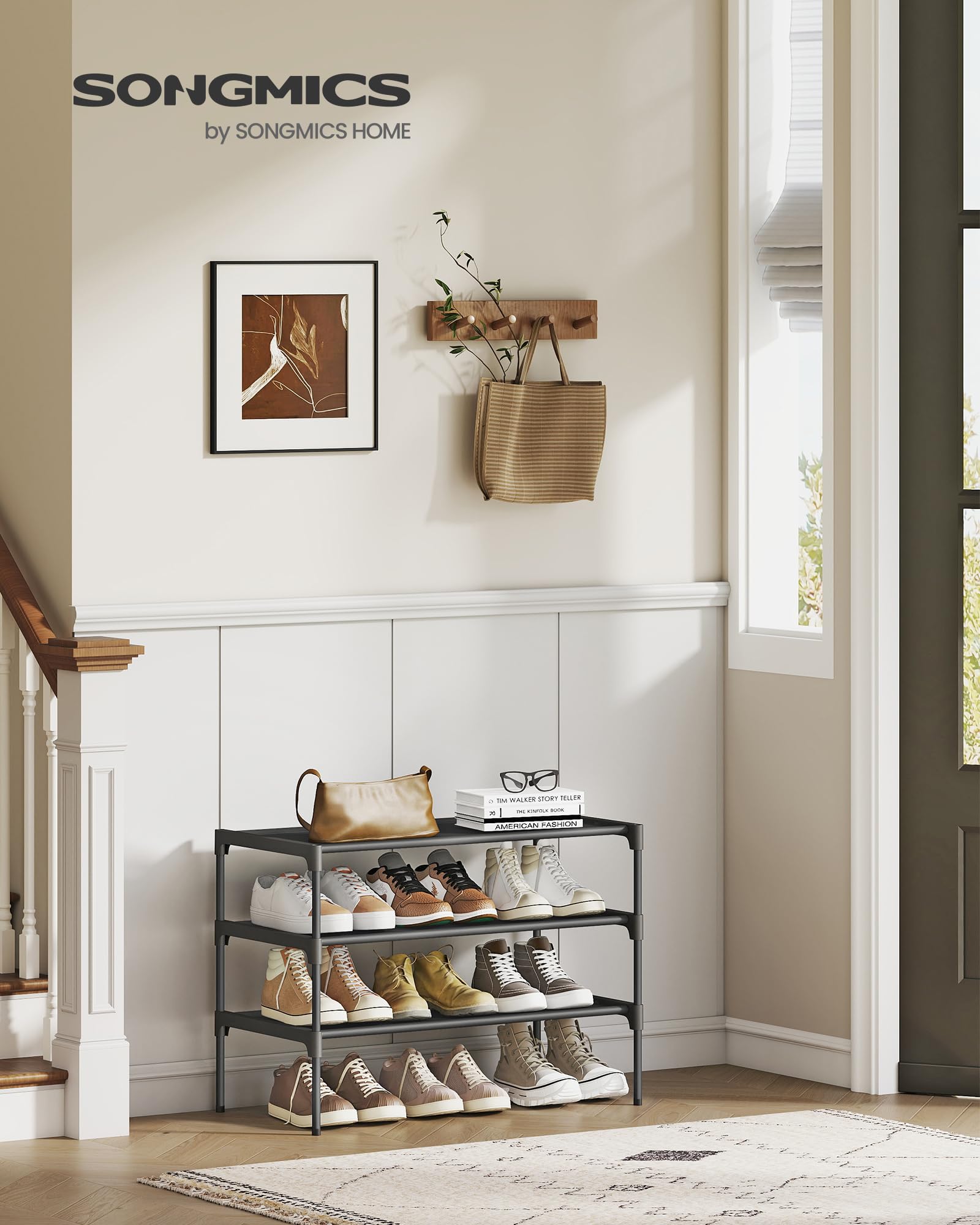 songmics-schuhregal-lsh023bh01-3-ebenen-29-7x62-3x53-5-cm-tintenschwarz image 2