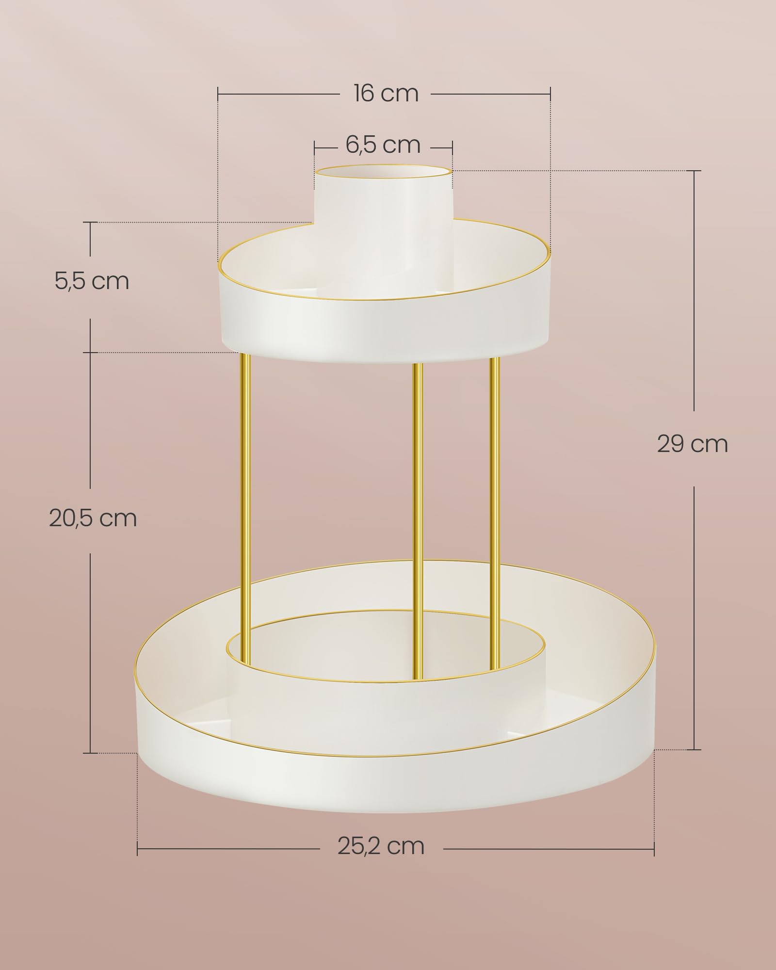 songmics-make-up-organizer-drehbar-jka027w01-2-ebenen-rund-wei-goldfarben image 6