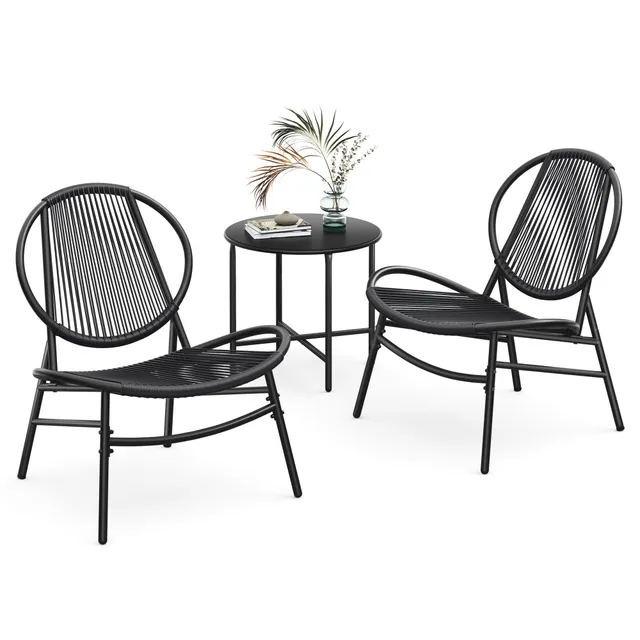 songmics-balkonm-bel-ggf021b01-3er-set-pe-polyrattan-mit-tisch-2-st-hle-tinten-s image 1
