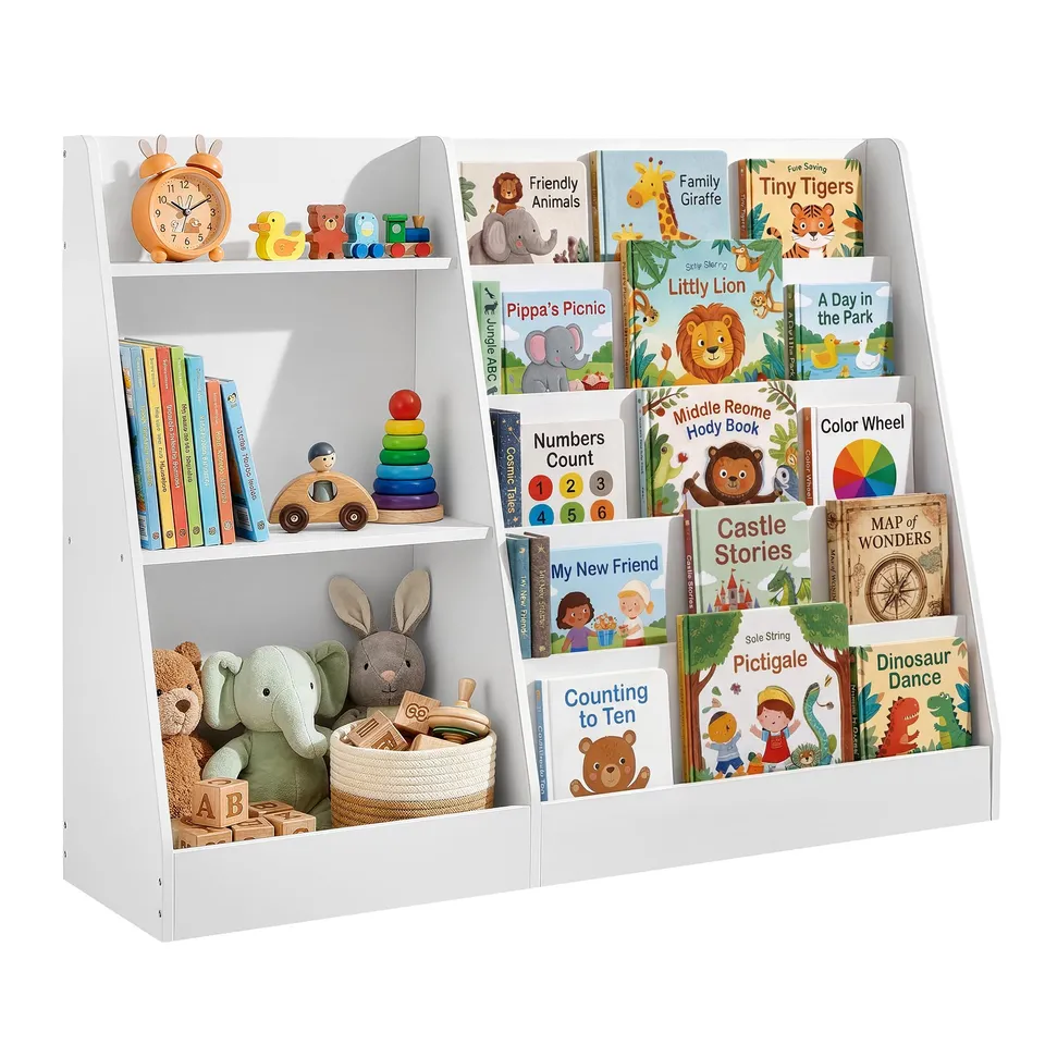 songmics-kinder-b-cherregal-custos-5-ebenen-103-6x30x80-cm-wei image 1