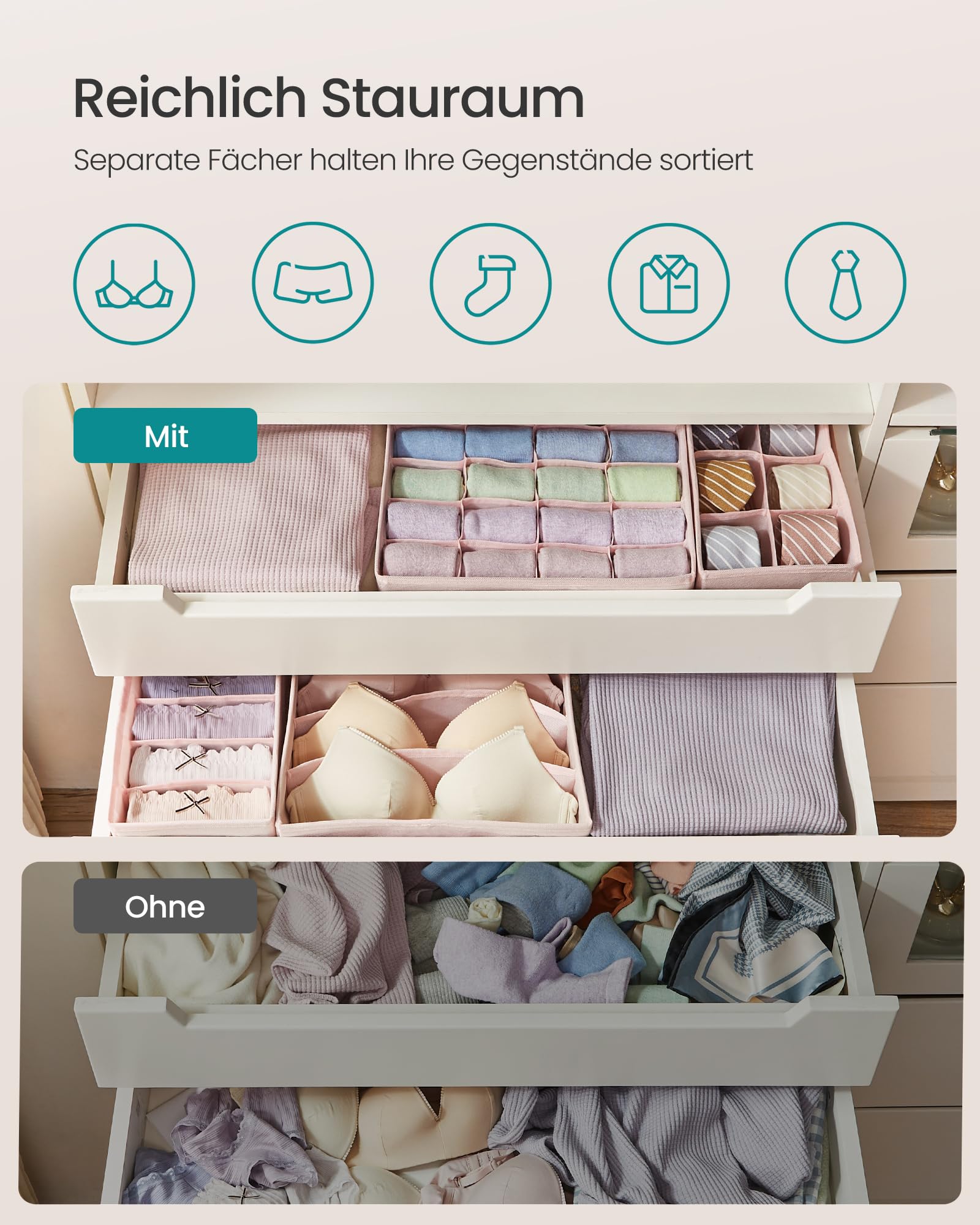 songmics-unterw-sche-organizer-8er-set-faltbar-rosa-rus008p01 image 3