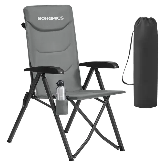 songmics-campingstuhl-faltbar-gcb015gz01-erwachsene-95-150-verstellbar-grau image 1