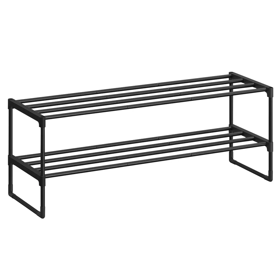 songmics-schuhregal-lsa12bkv2-2-ebenen-metall-30-x-92-x-34-cm-schwarz image 1