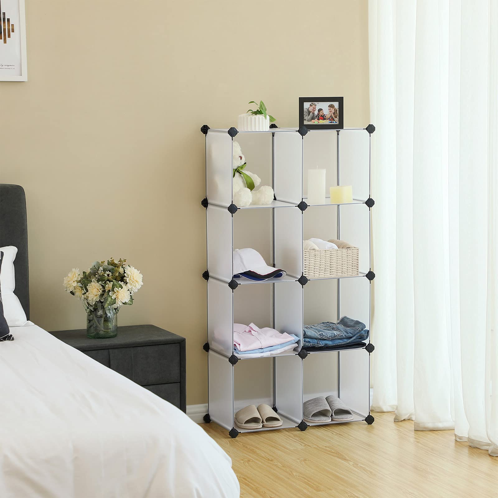 songmics-kunststoffschrank-steckregal-lpc115s-wei-93-x-31-x-123-cm image 4