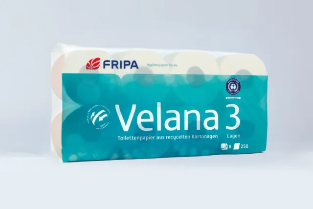 fripa-velana-toilettenpapier-2-lagig-recycling-braun image 1