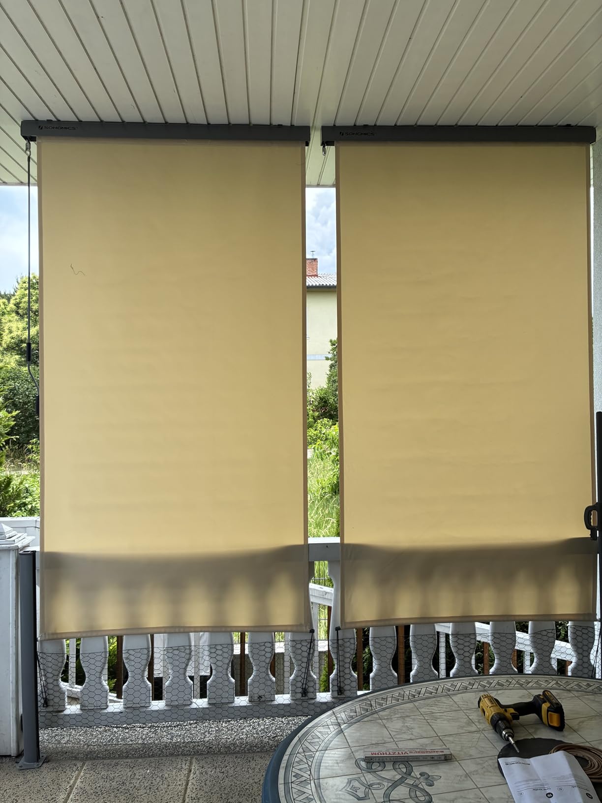 Endlich Schatten auf dem Balkon