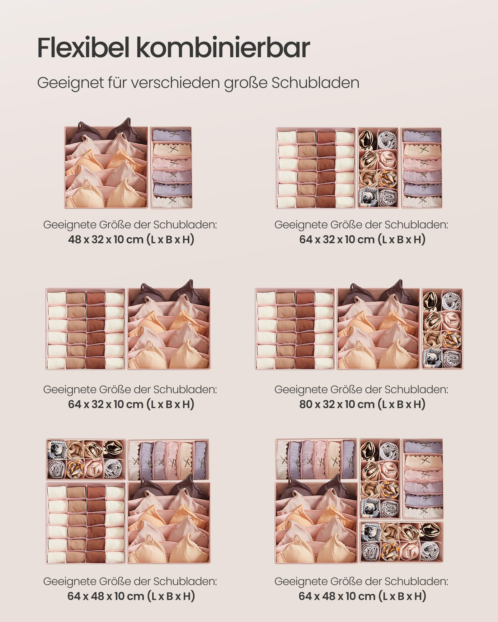 songmics-unterw-sche-organizer-8er-set-faltbar-rosa-rus008p01 image 5