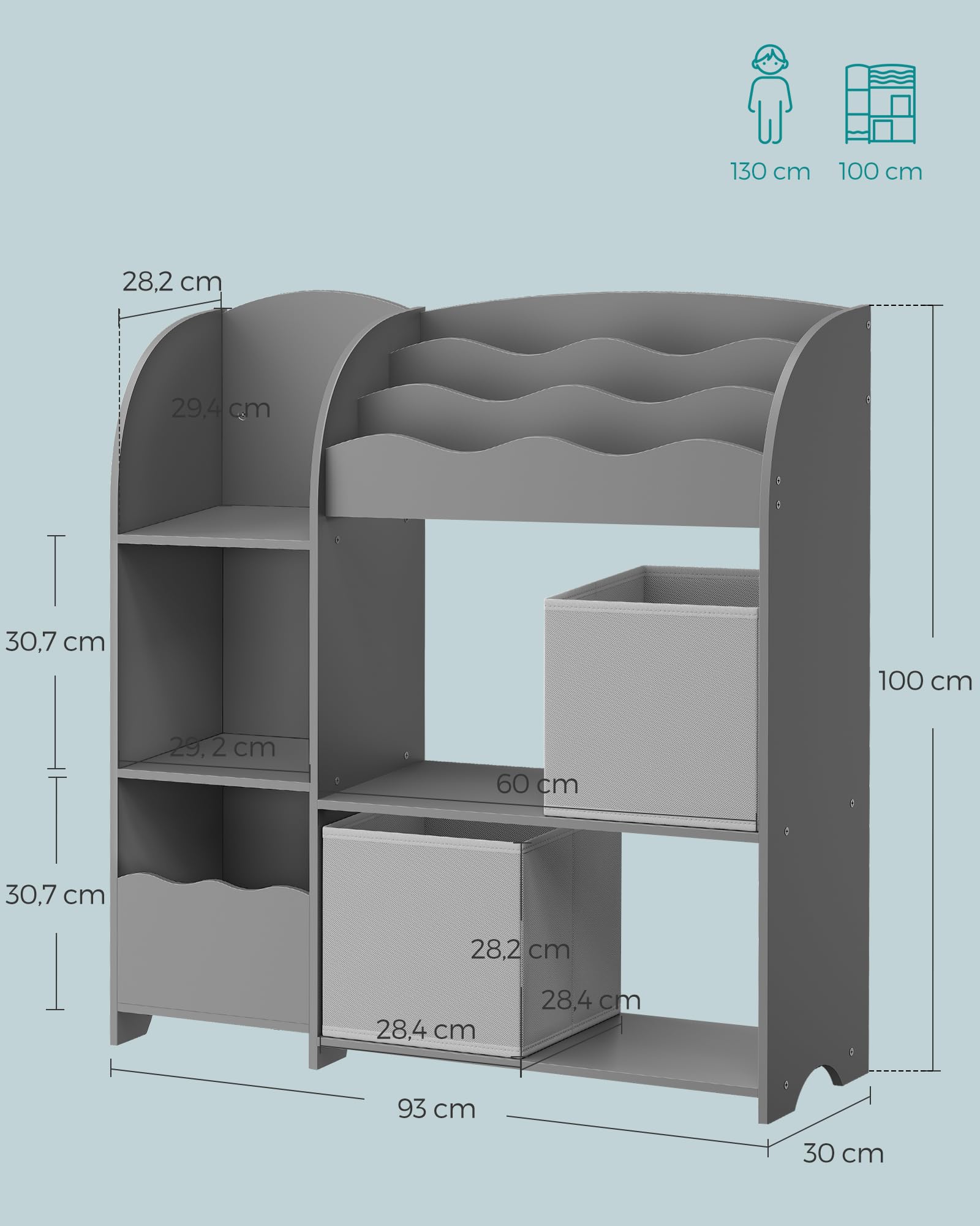 songmics-kinder-b-cherregal-spielzeugregal-mit-2-boxen image 6
