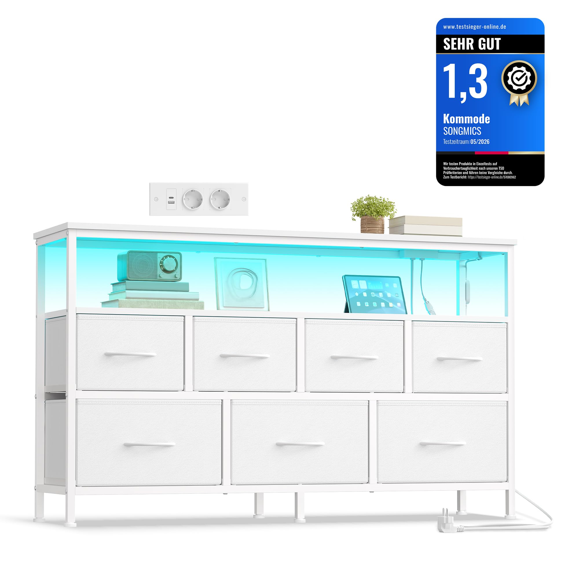 songmics-bellah-kommode-sideboard-7-schubladen-wolkenwei-lgs733wh01 image 1