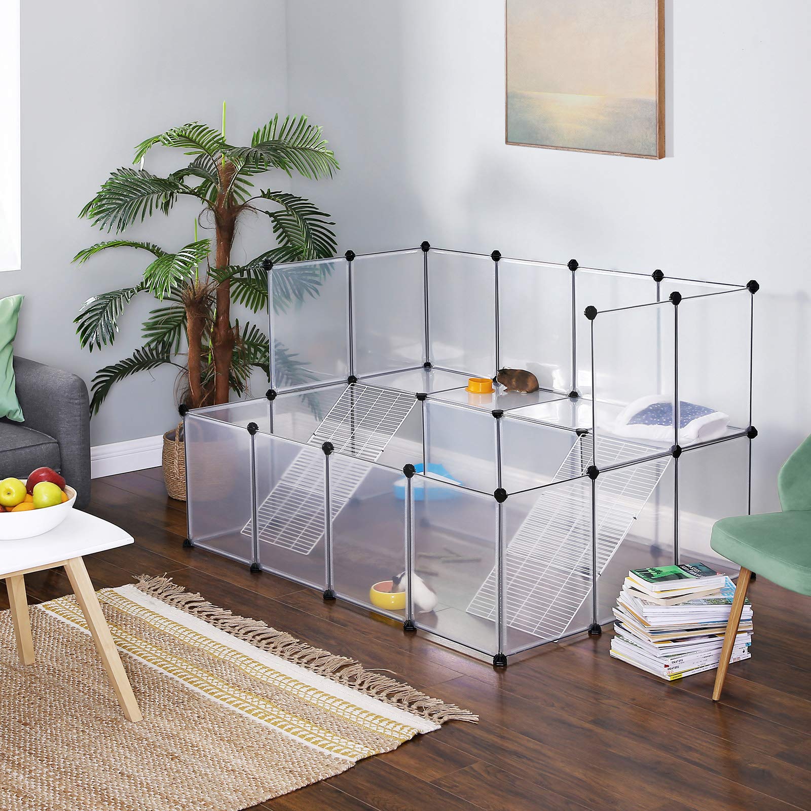 songmics-freigehege-lpc004w01-f-r-kleintiere-143-x-108-x-93-cm-wei image 3