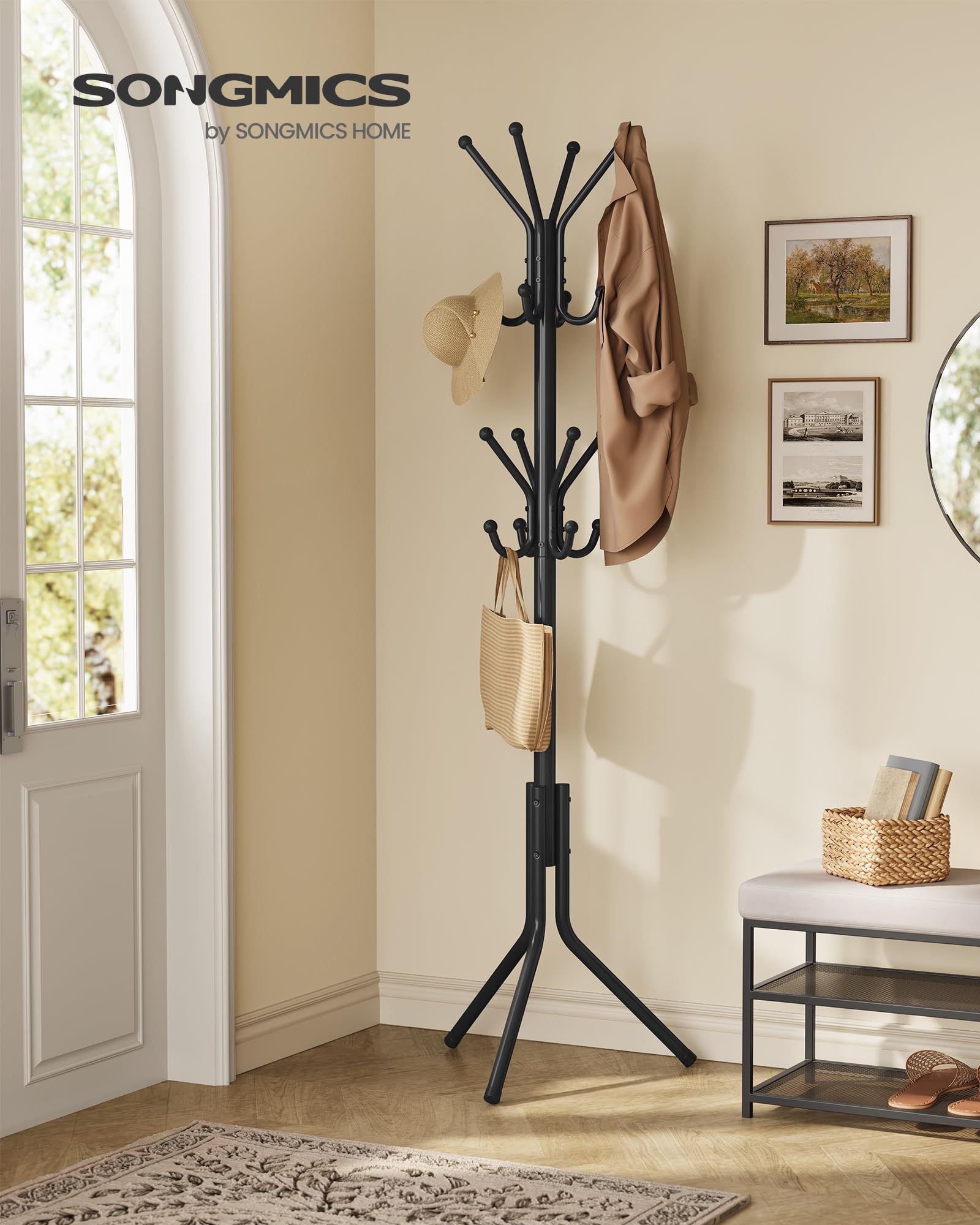 songmics-kleiderst-nder-garderobenst-nder-175-cm-16-haken-metall image 2