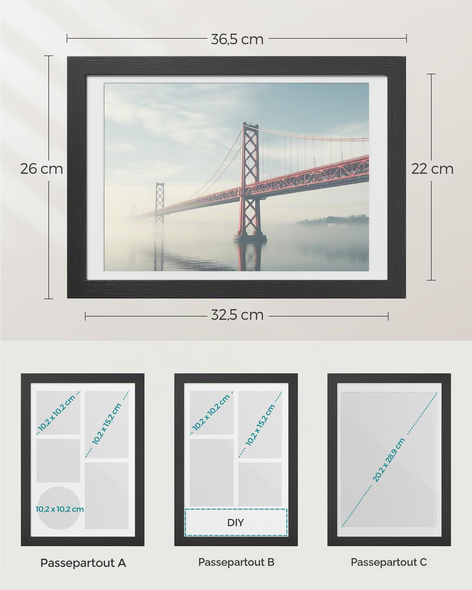 songmics-bilderrahmen-2er-set-rpf024b02-collage-36-5-x-26-cm-aschschwarz image 6