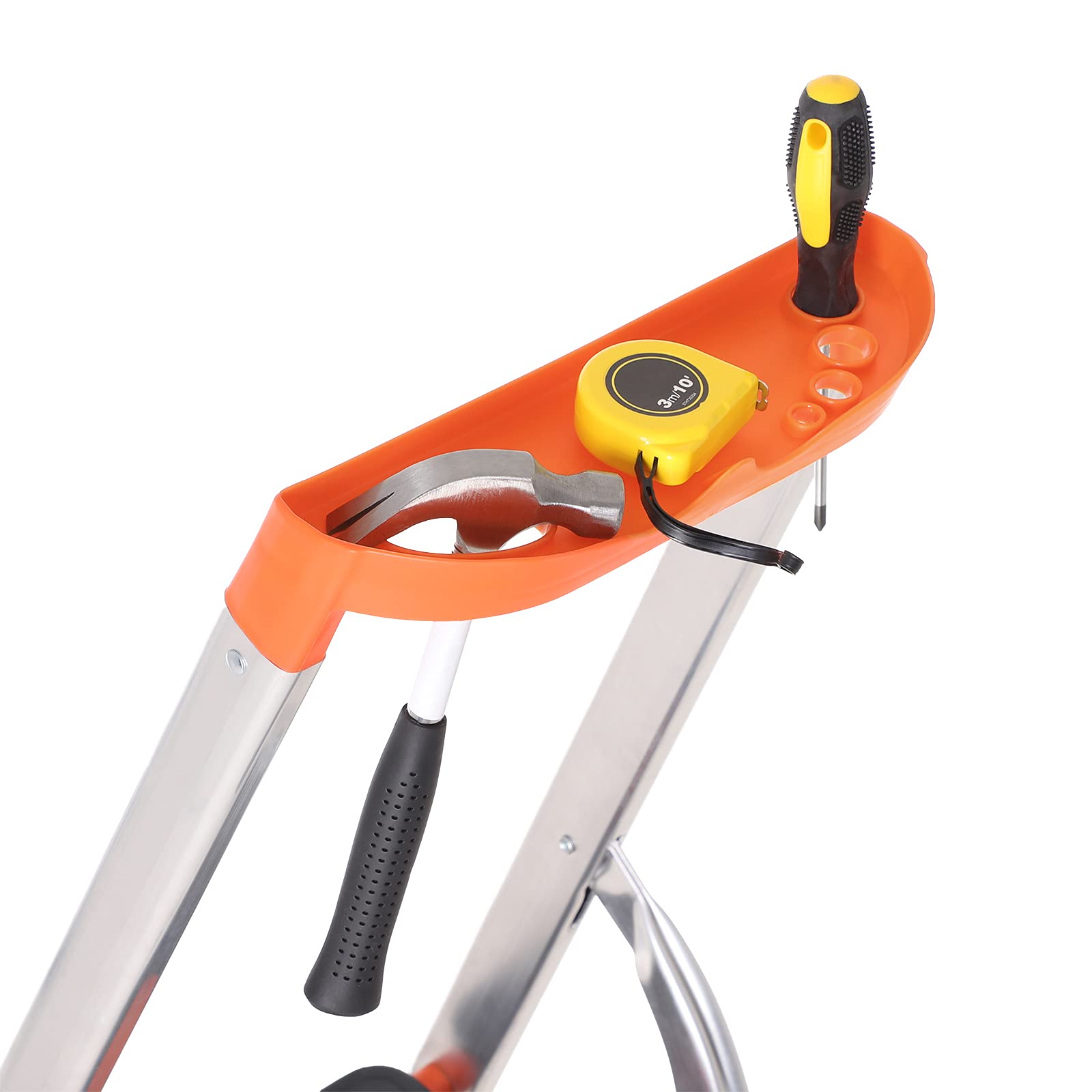 songmics-trittleiter-6-stufen-glt006wt01-aluleiter-186-cm-bis-150-kg-grau-orange image 3