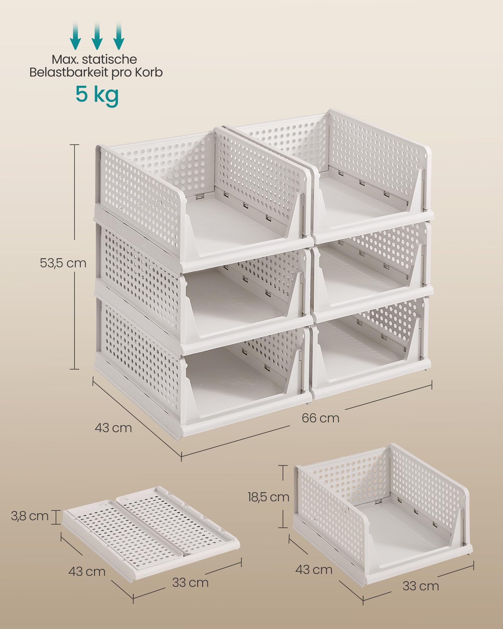 songmics-schrank-organizer-6er-set-klappbar-stapelbar-ausziehbarer-korb image 4