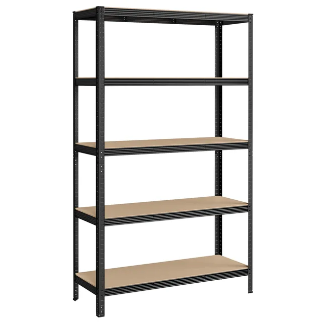 songmics-schwerlastregal-glr060b01-60-x-120-x-200-cm-5-b-den-bis-750-kg-schwarz image 1