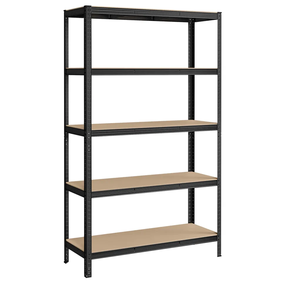 songmics-schwerlastregal-glr060b01-60-x-120-x-200-cm-5-b-den-bis-750-kg-schwarz image 1