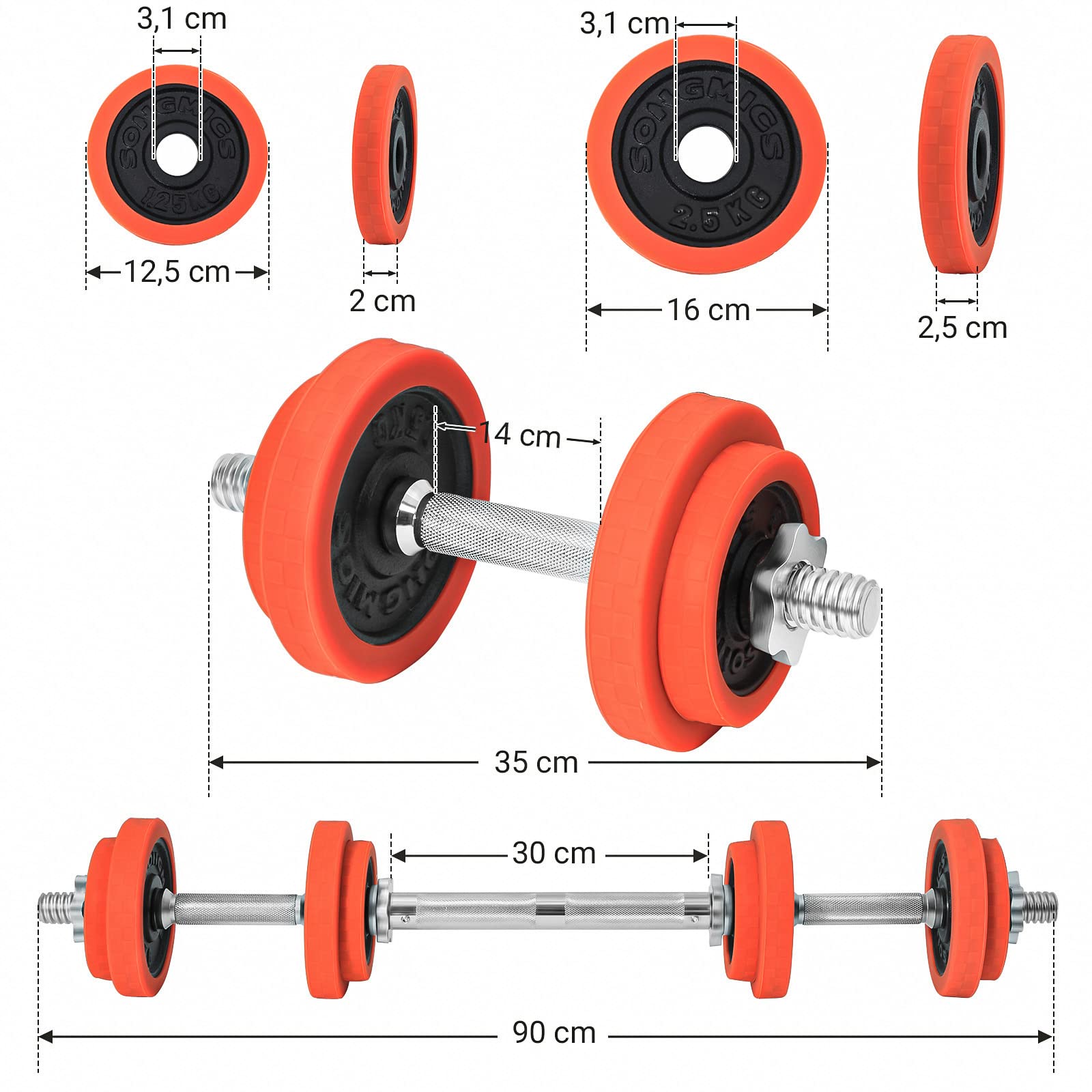songmics-hantelset-syl20lra-gusseisen-verstellbar-kurzhantel-langhantel-orange image 4