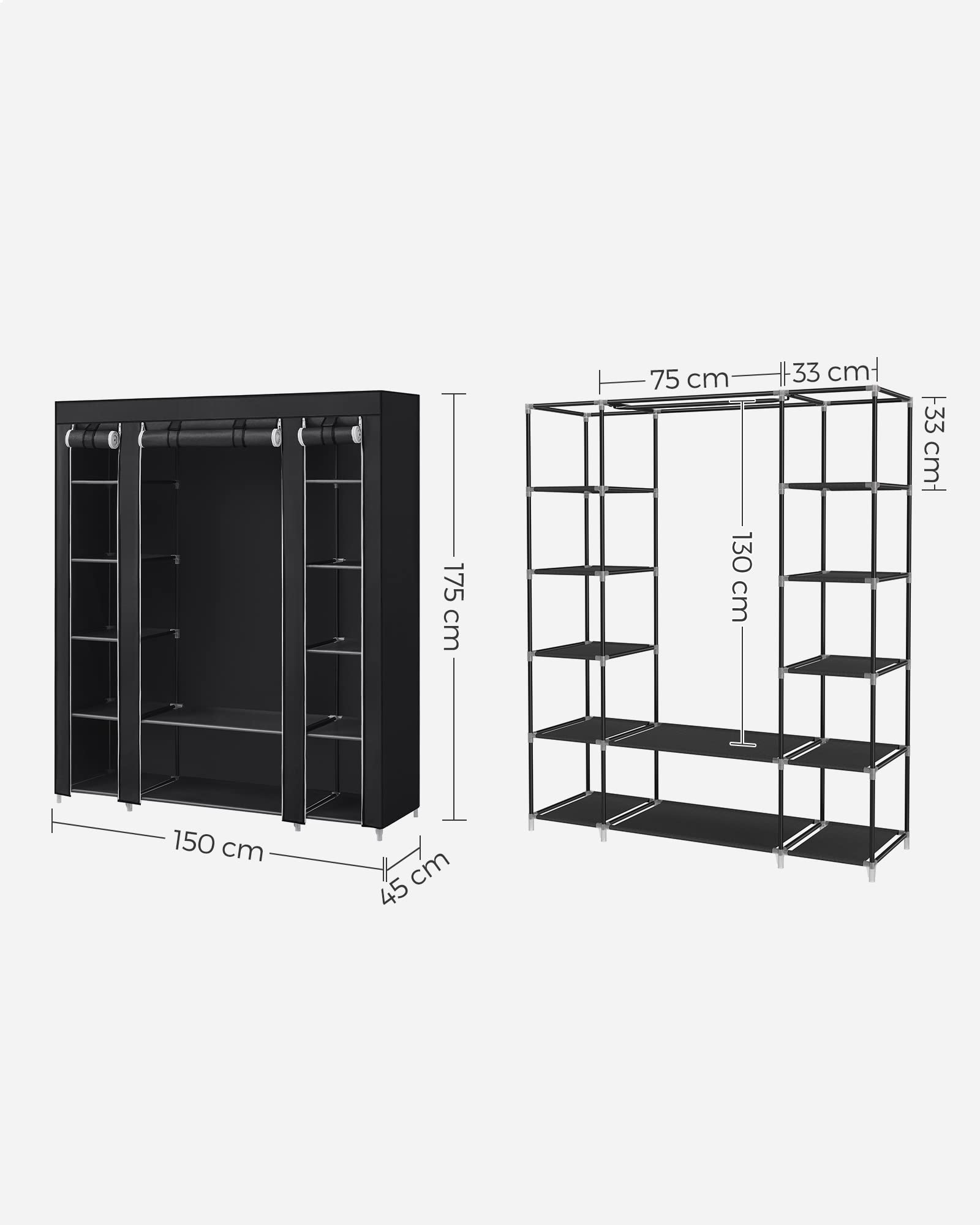 songmics-kleiderschrank-stoffschrank-lsf03h-150-x-45-x-175-cm-schwarz image 5