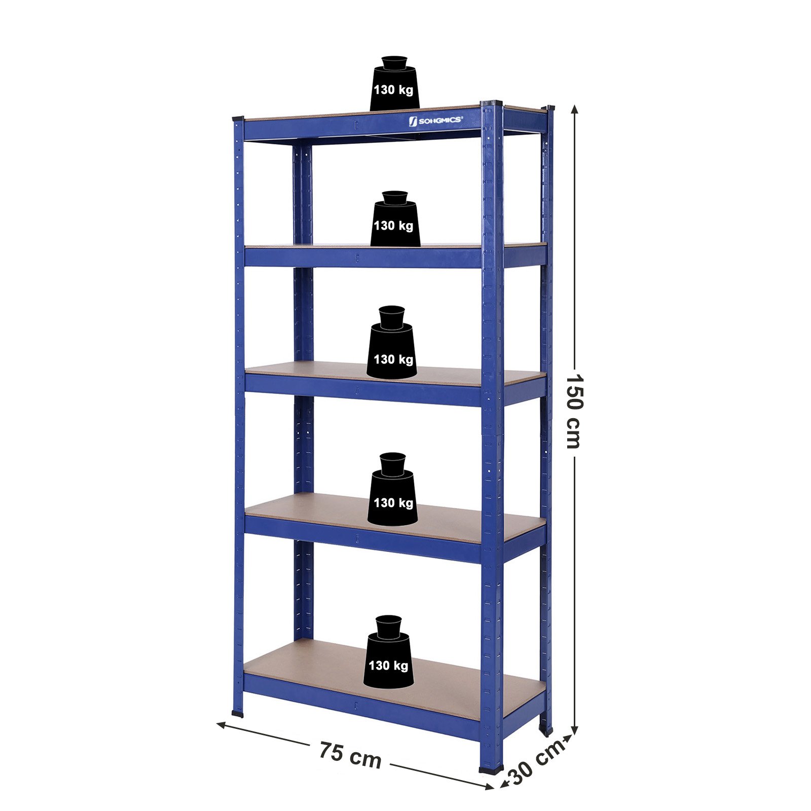 songmics-schwerlastregal-2er-set-150-cm-glr60q-blau image 3
