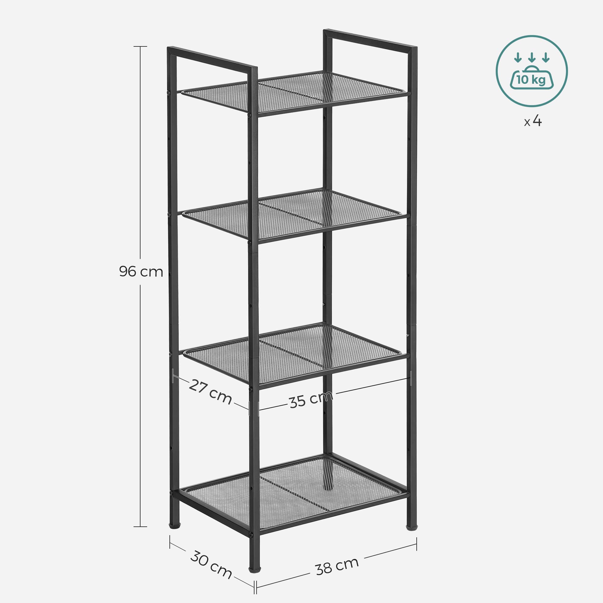 songmics-standregal-bsc034b01-metall-mit-4-ebenen-38x30x96-cm-schwarz image 3