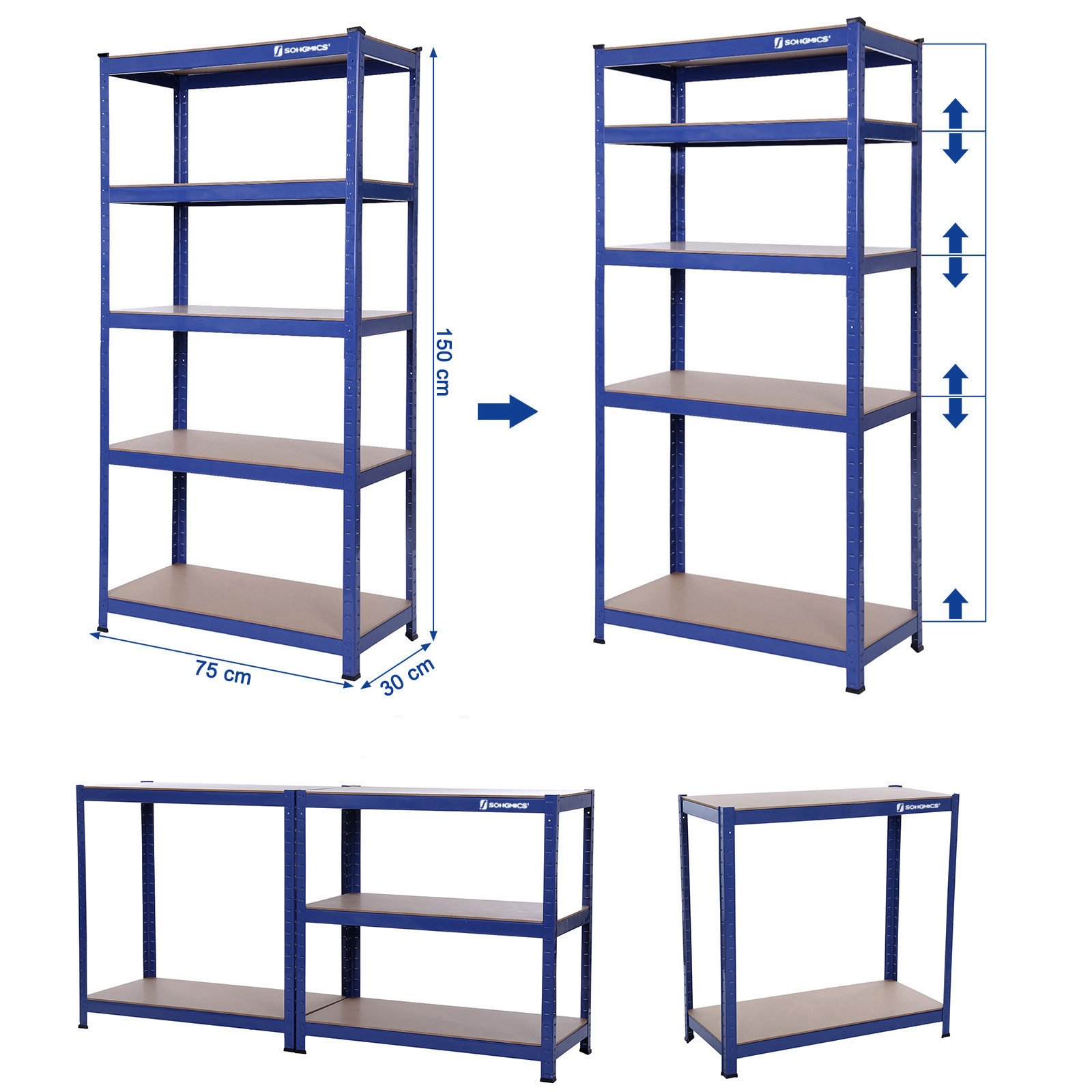 songmics-schwerlastregal-2er-set-150-cm-glr60q-blau image 6