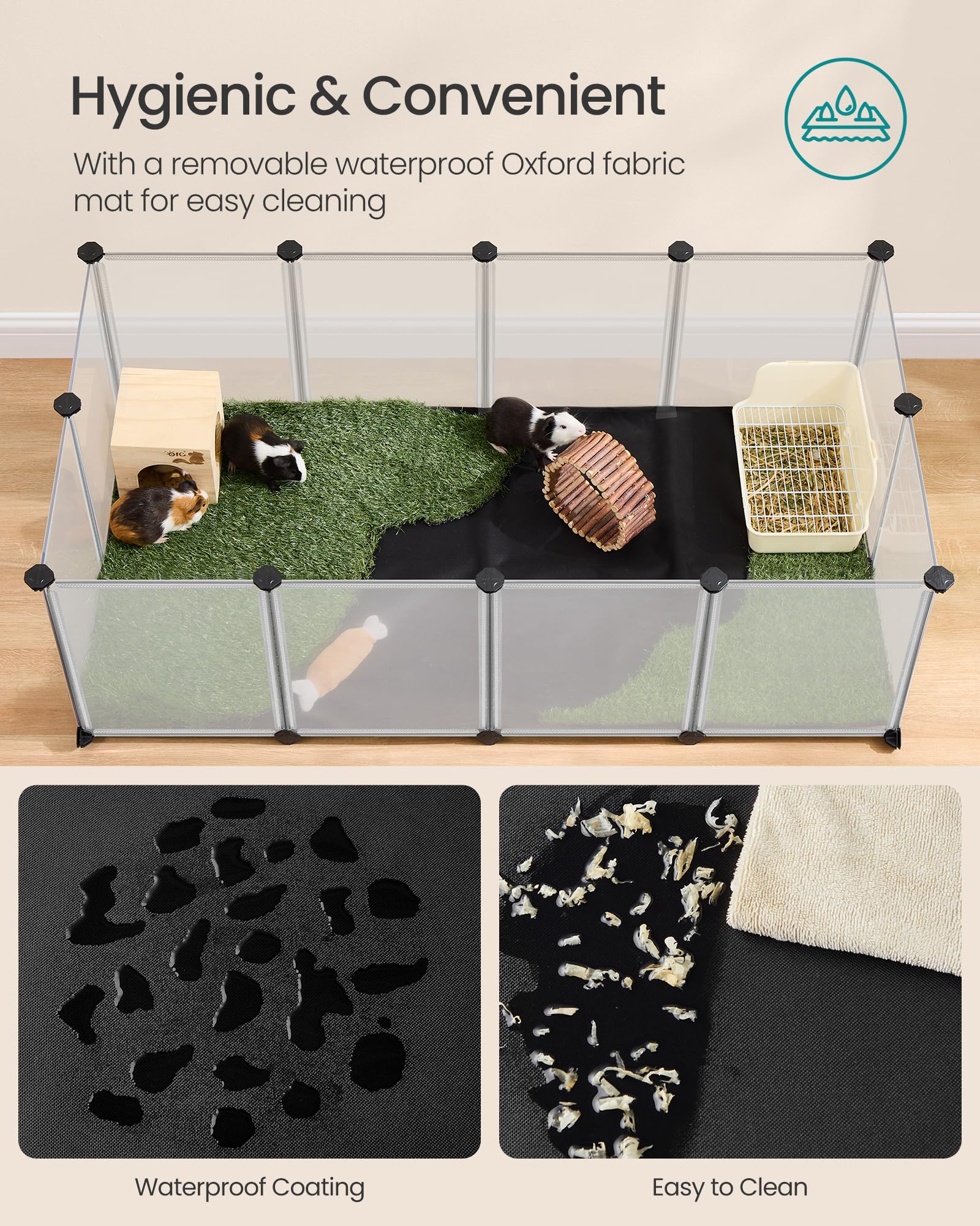 songmics-kleintiergehege-mit-bodenplatten-125-x-63-x-42-cm-f-r-hamster-kaninchen image 4