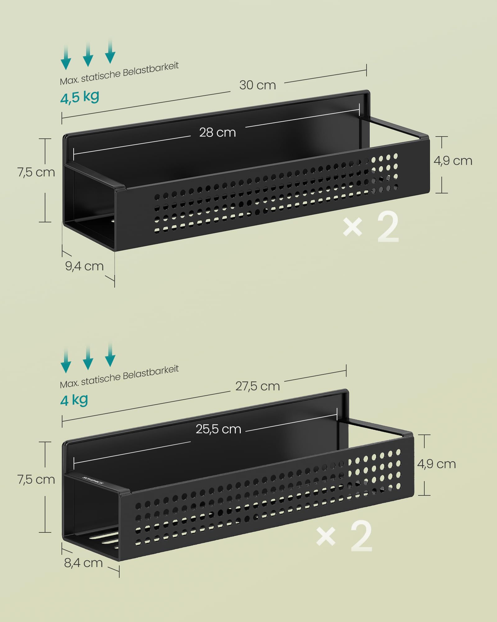 songmics-kcs061b01-gew-rzregal-magnetisch-4er-set-schwarz image 6