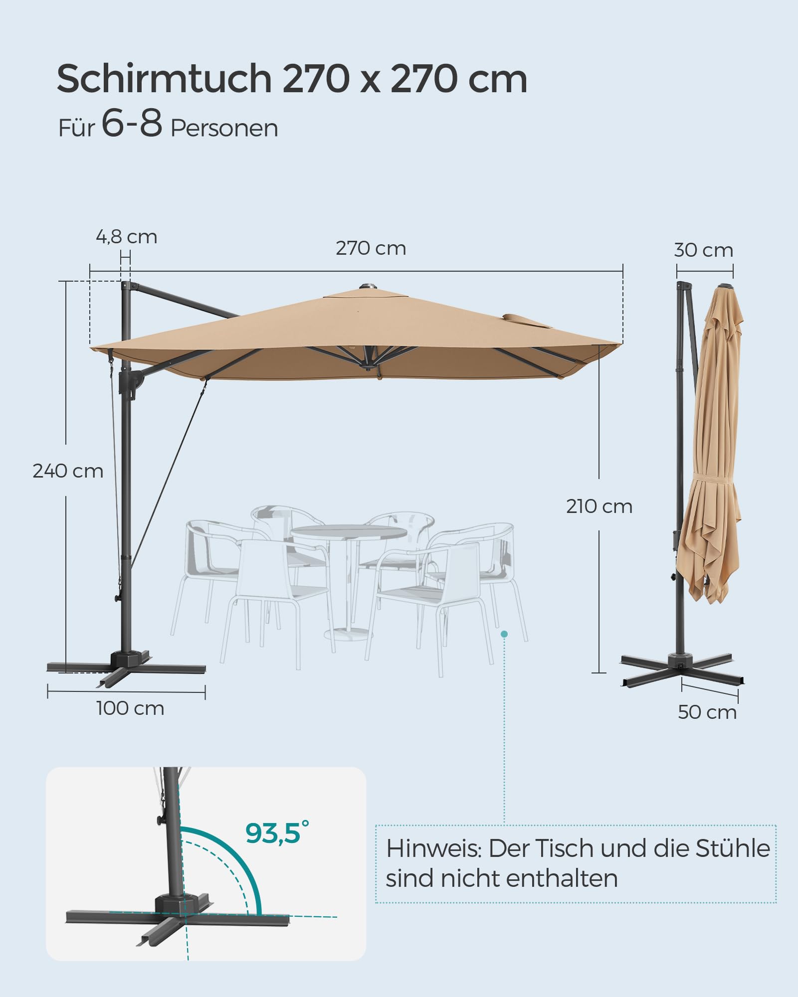 songmics-ampelschirm-gpu057k01-sonnenschirm-270x270-cm-upf-50-kamelbraun image 5