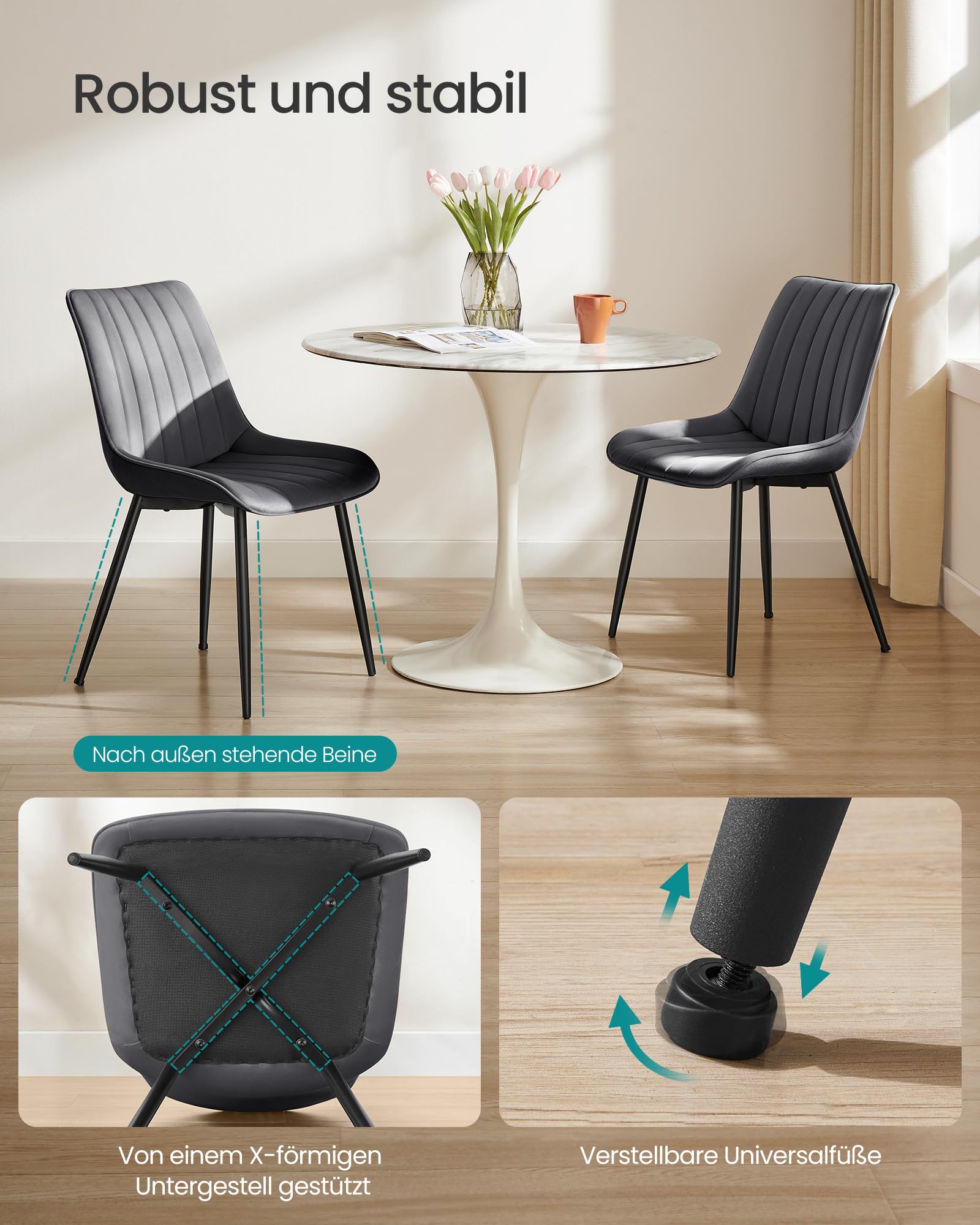 songmics-esszimmerst-hle-4er-set-samt-grau-tintenschwarz-ldc090g54 image 6