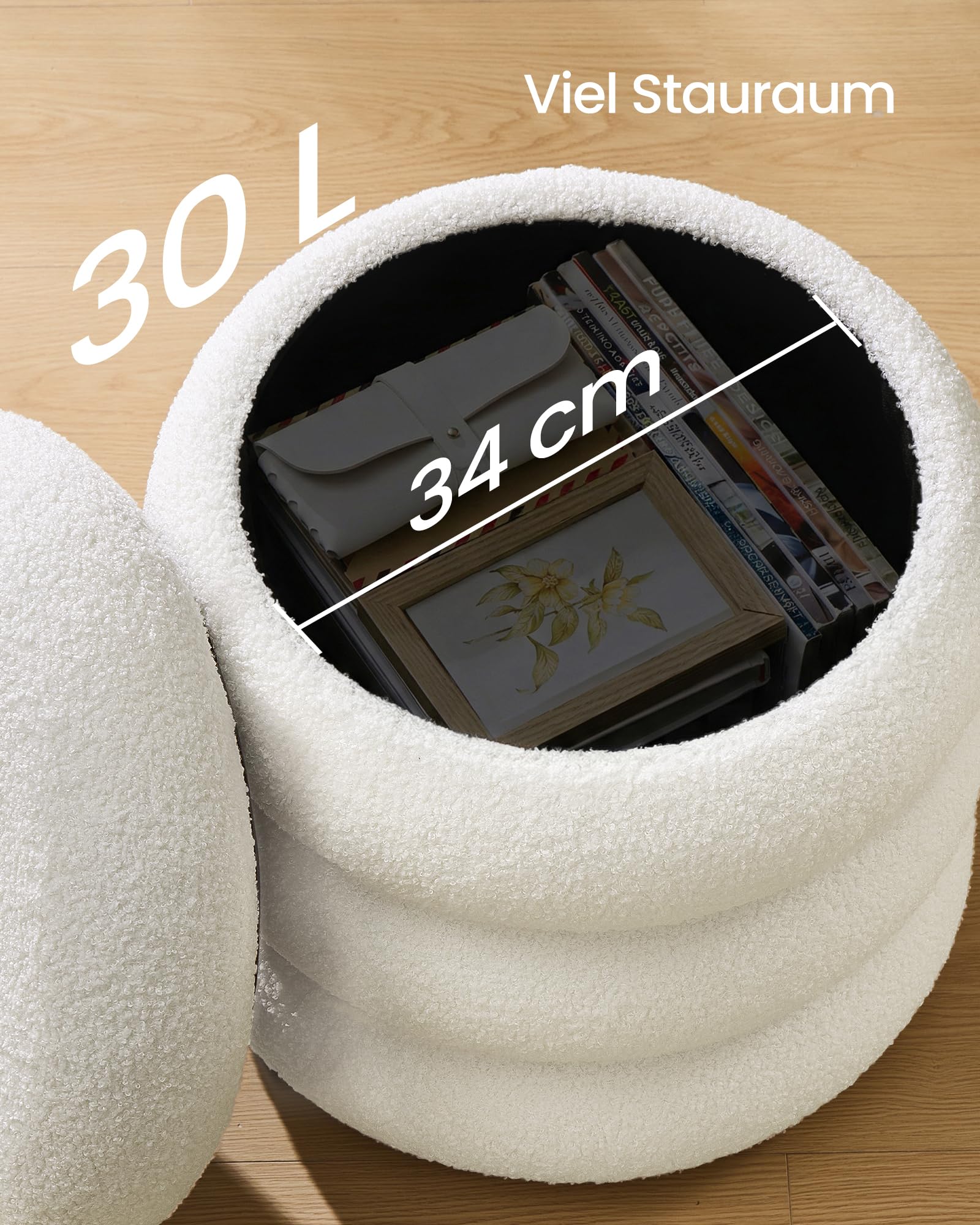 songmics-schminkhocker-rund-mit-stauraum-teddyfleece-43-x-47-cm image 2