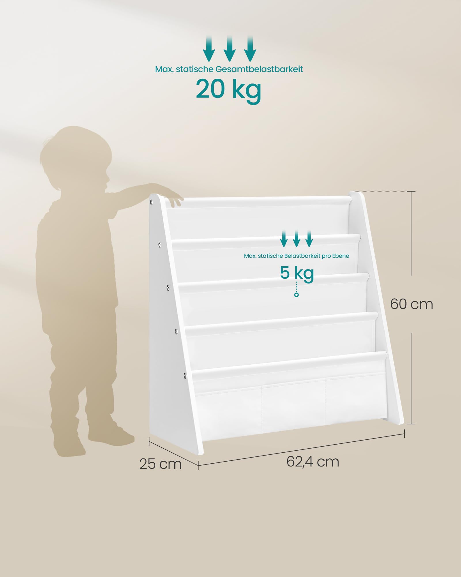 songmics-b-cherregal-kinder-4-ebenen-62-4-x-25-x-60-cm-wei image 3