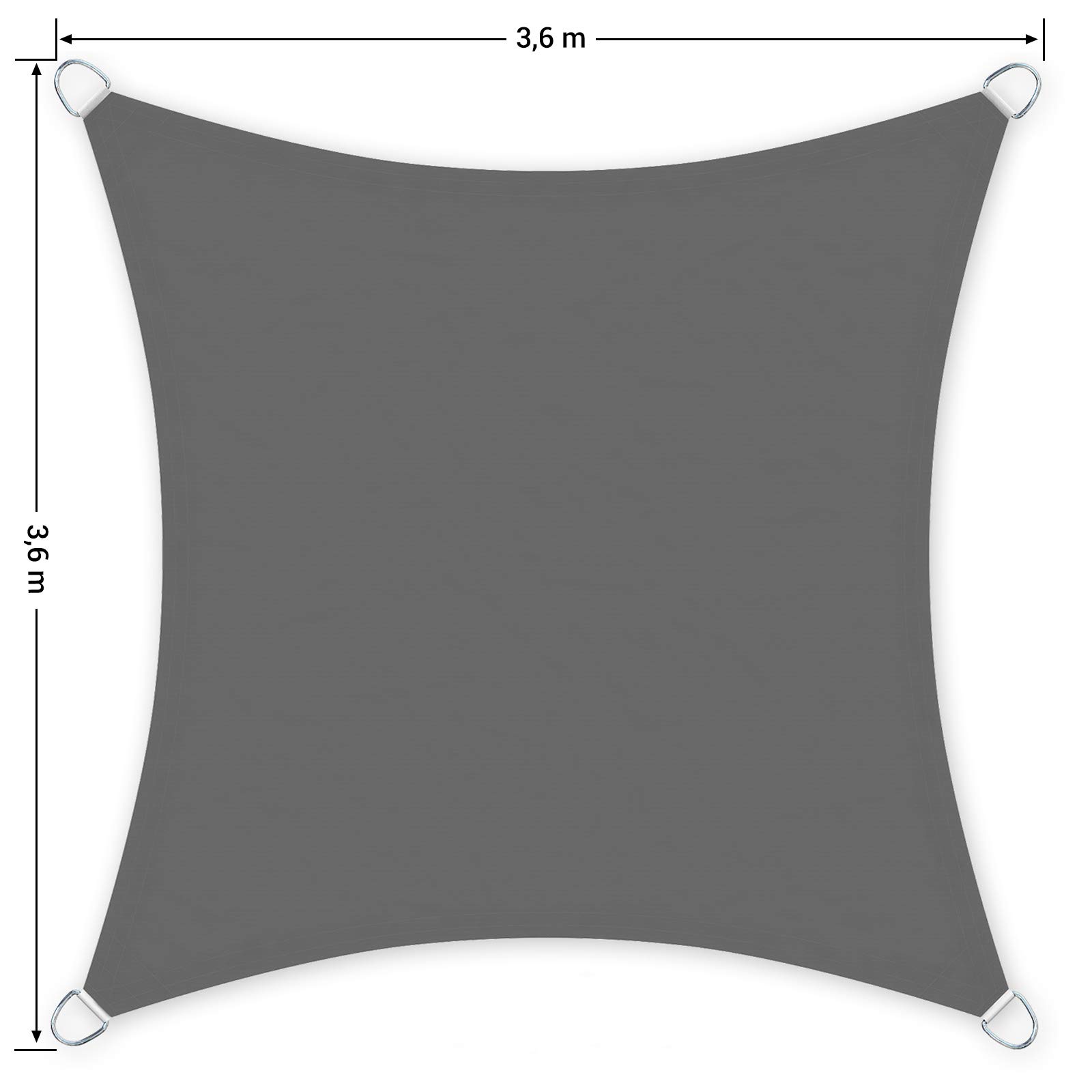 songmics-sonnensegel-3-6-x-3-6-m-quadratisch-wasserfest-rauchgrau image 3