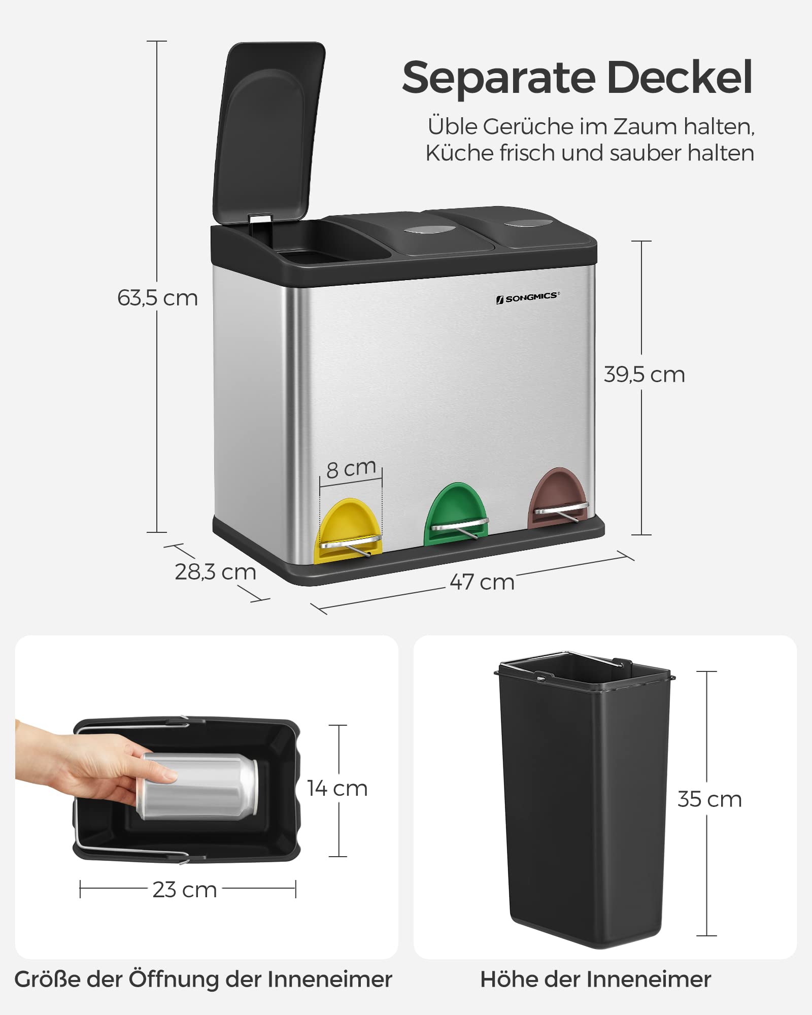 songmics-treteimer-k-che-3x8-liter-m-lltrennsystem-mit-pedalen image 7