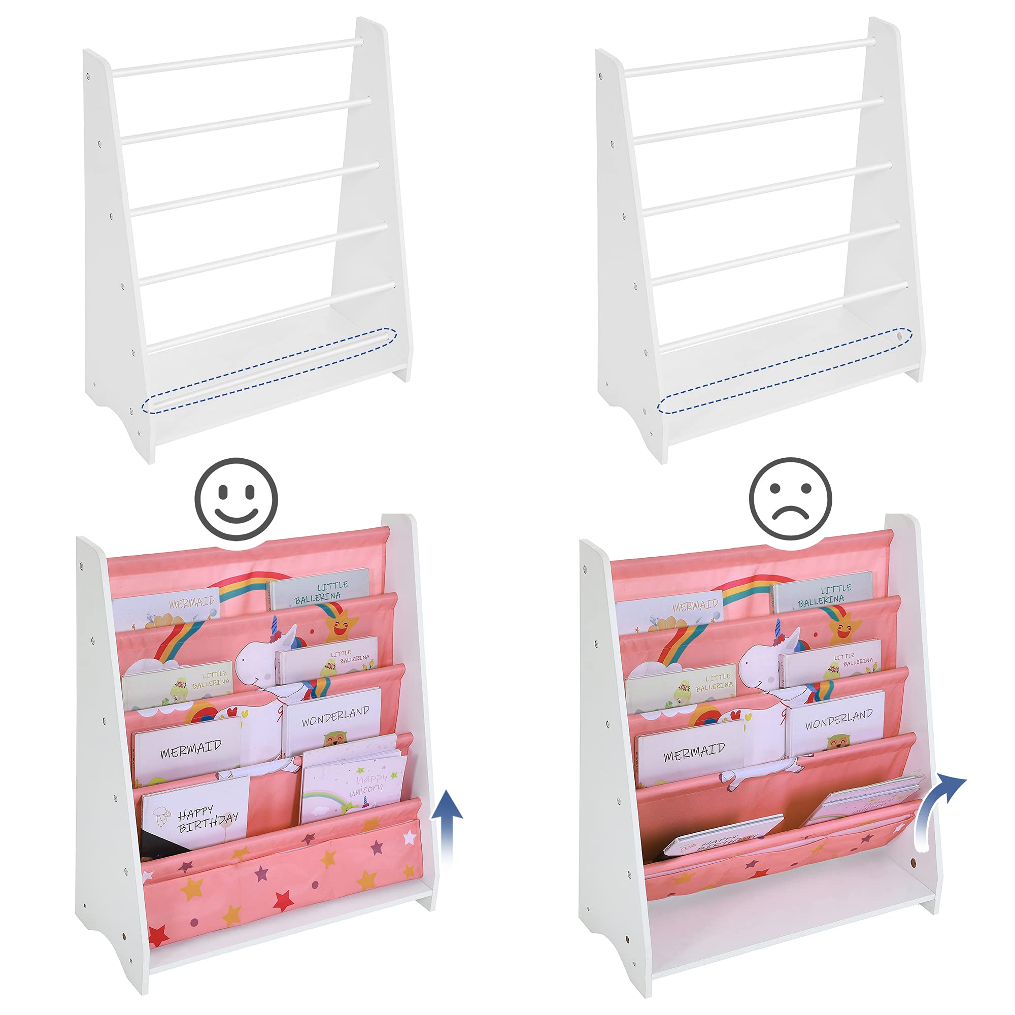 songmics-kinder-b-cherregal-gkr071p01-5-ebenen-62-8-x-28-x-72-cm-wei-rosa image 4