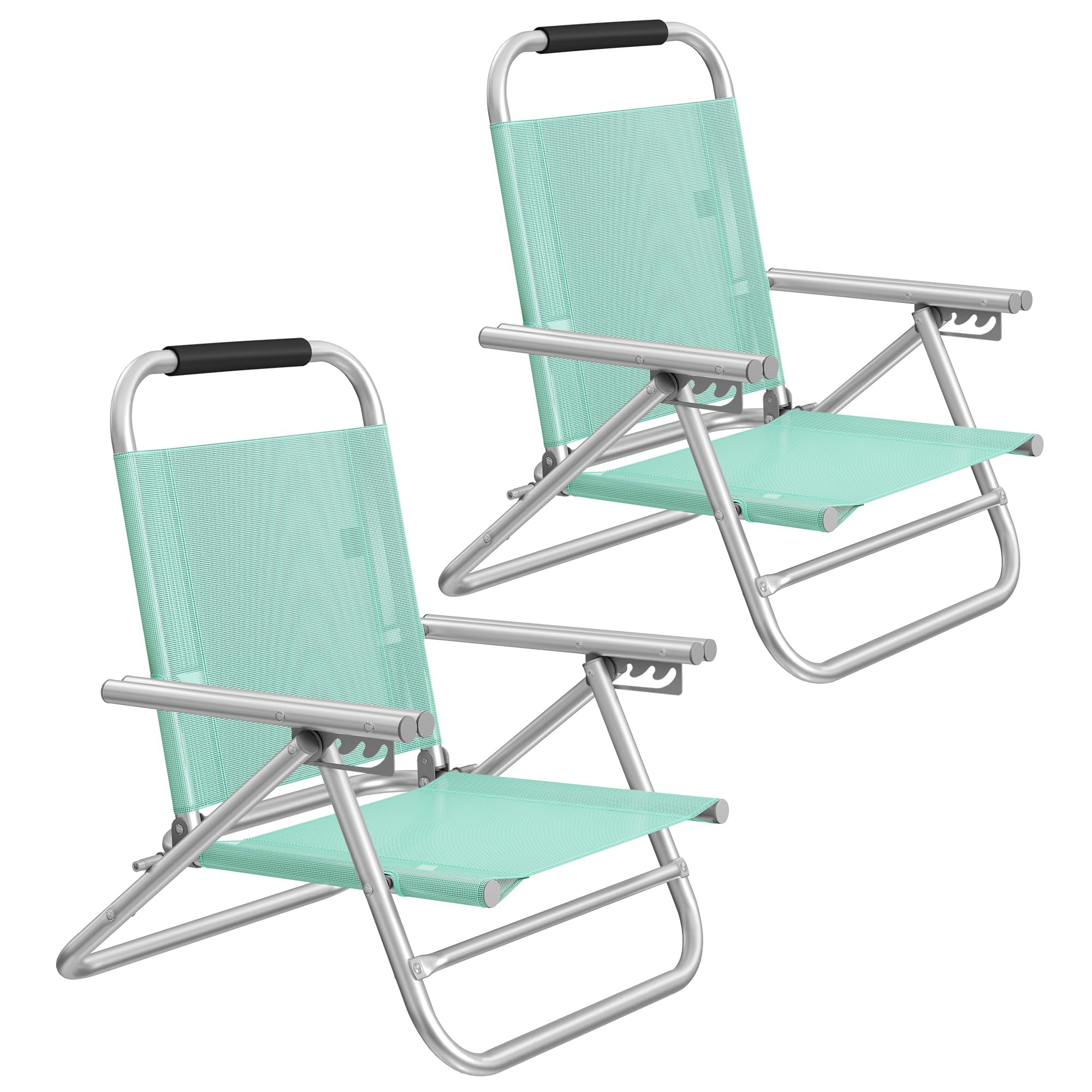 songmics-strandstuhl-tragbarer-klappstuhl-4-stufig-verstellbar-mit-armlehnen-4 image 1