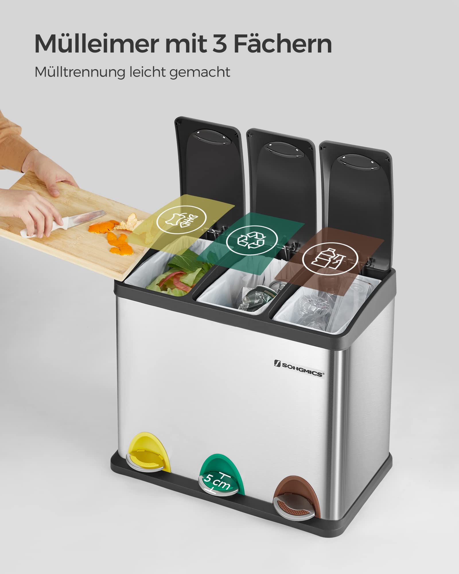 songmics-treteimer-k-che-3x8-liter-m-lltrennsystem-mit-pedalen image 3