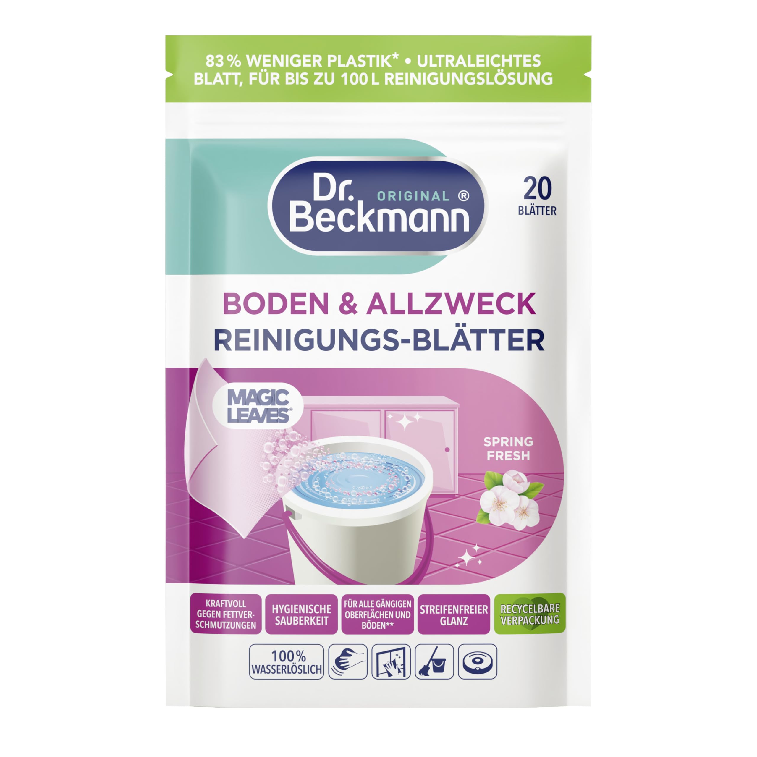 dr-beckmann-allzweck-reinigungs-bl-tter-spring-fresh-20-st-ck image 1