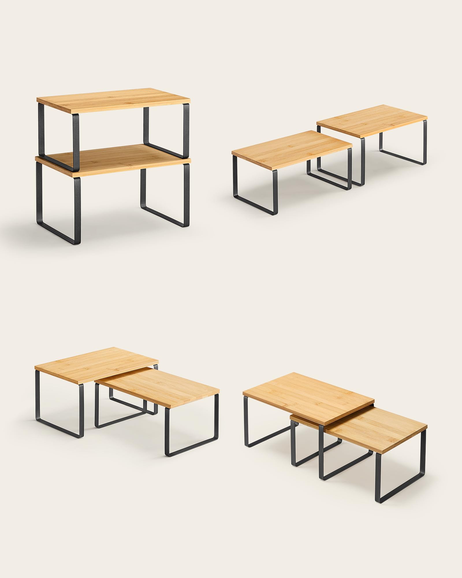 songmics-kcs10nb-gew-rzregal-4er-set-stapelbar-tintenschwarz-naturbeige image 6