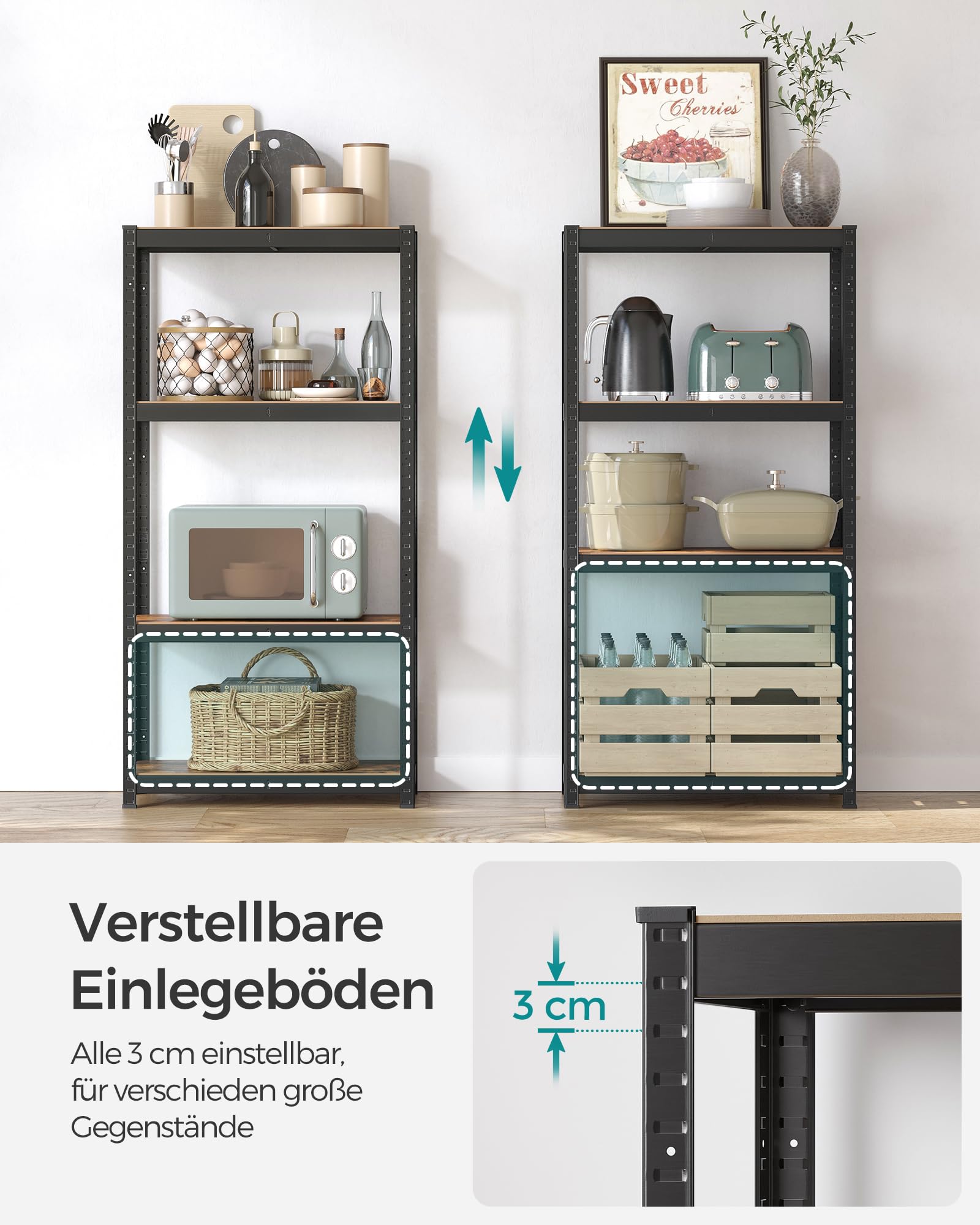 songmics-glr044b11-standregal-40-x-80-x-160-cm-vintagebraun-schwarz image 6