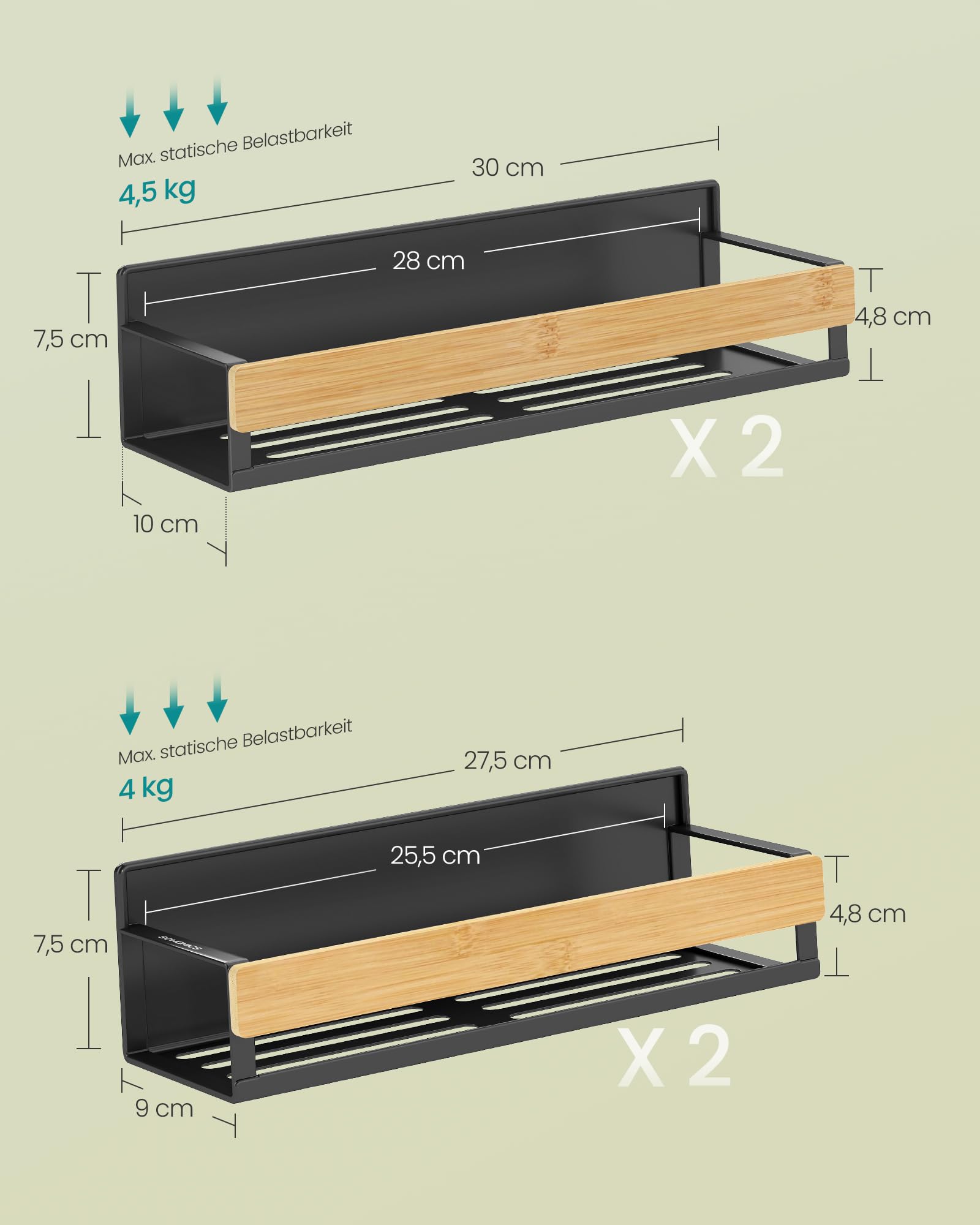 songmics-gew-rzregal-magnetisch-kcs062bh01-4er-set-tintenschwarz-naturbeige-ohne image 6