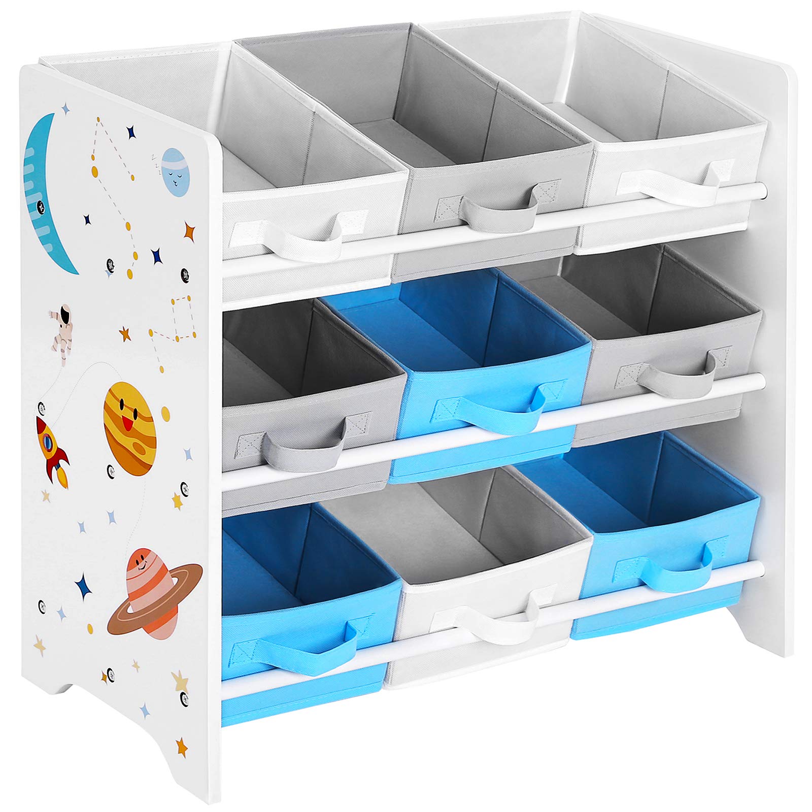 songmics-kinderregal-gkr33wt-spielzeug-organizer-mit-9-boxen-62-5-x-29-5-x-60-cm image 1