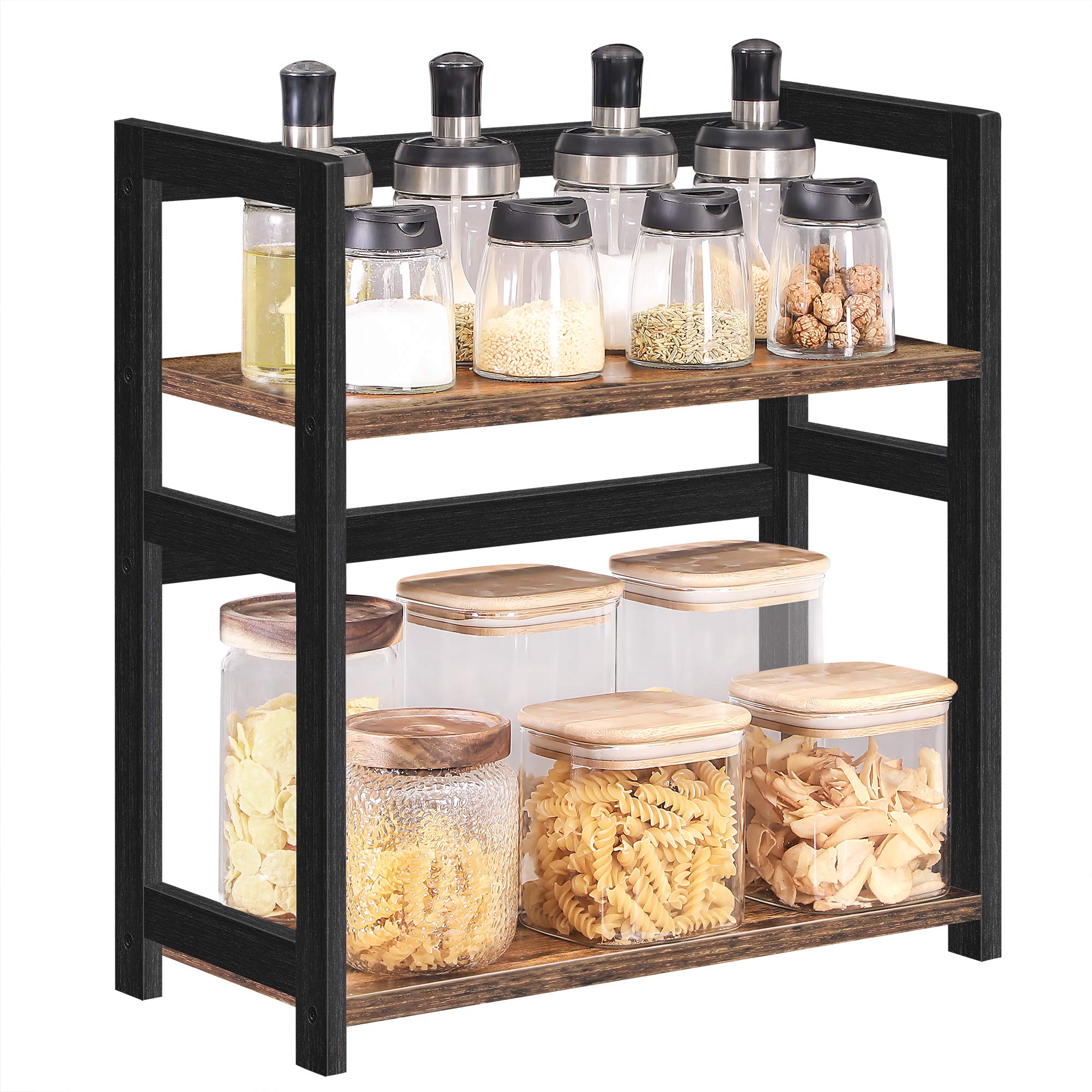 songmics-gew-rzregal-2-ebenen-k-chenregal-bambus-18x42x43-cm-vintagebraun-schwar image 8
