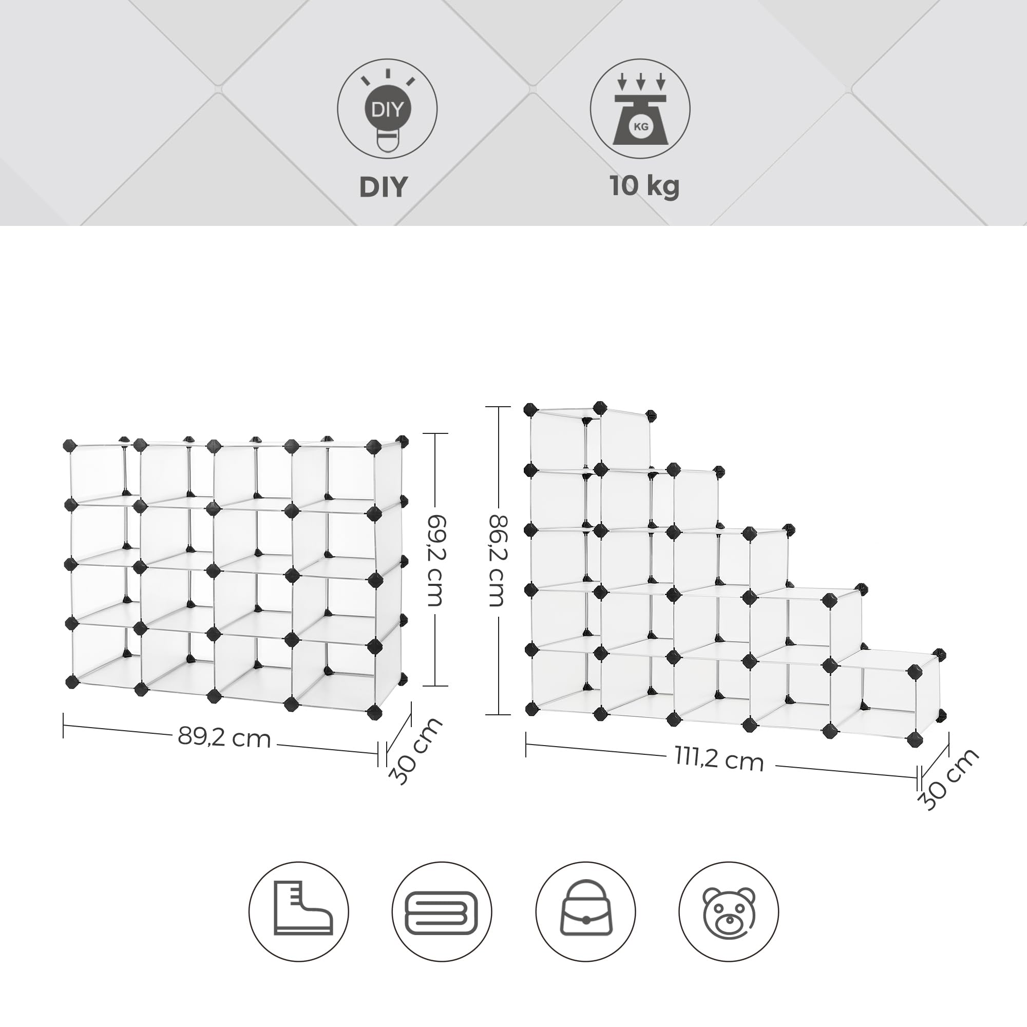 songmics-steckregal-lpc445w02-schuhregal-15-f-cher-wei image 3