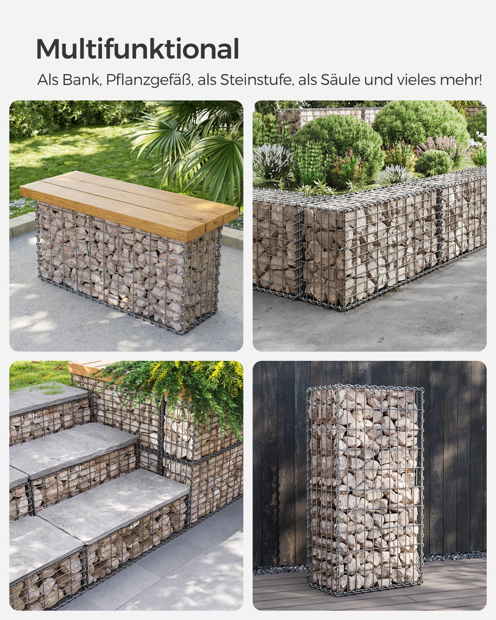 songmics-gabionenkorb-ggb153-100x50x30-cm-steinkorb-verzinkt-4-mm-silber image 8