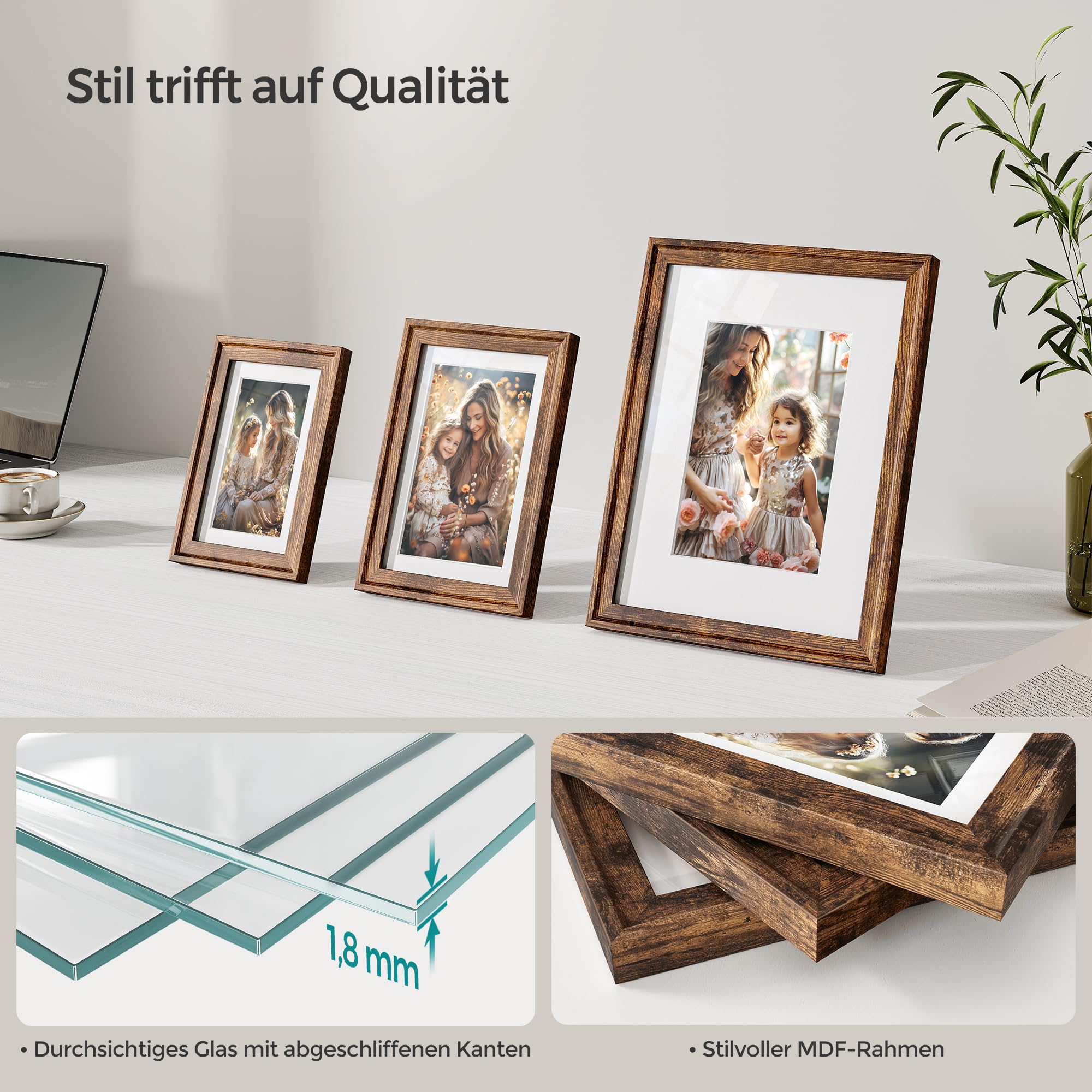 songmics-bilderrahmen-rpf047x01-7er-set-vintagebraun-mit-passepartouts image 3