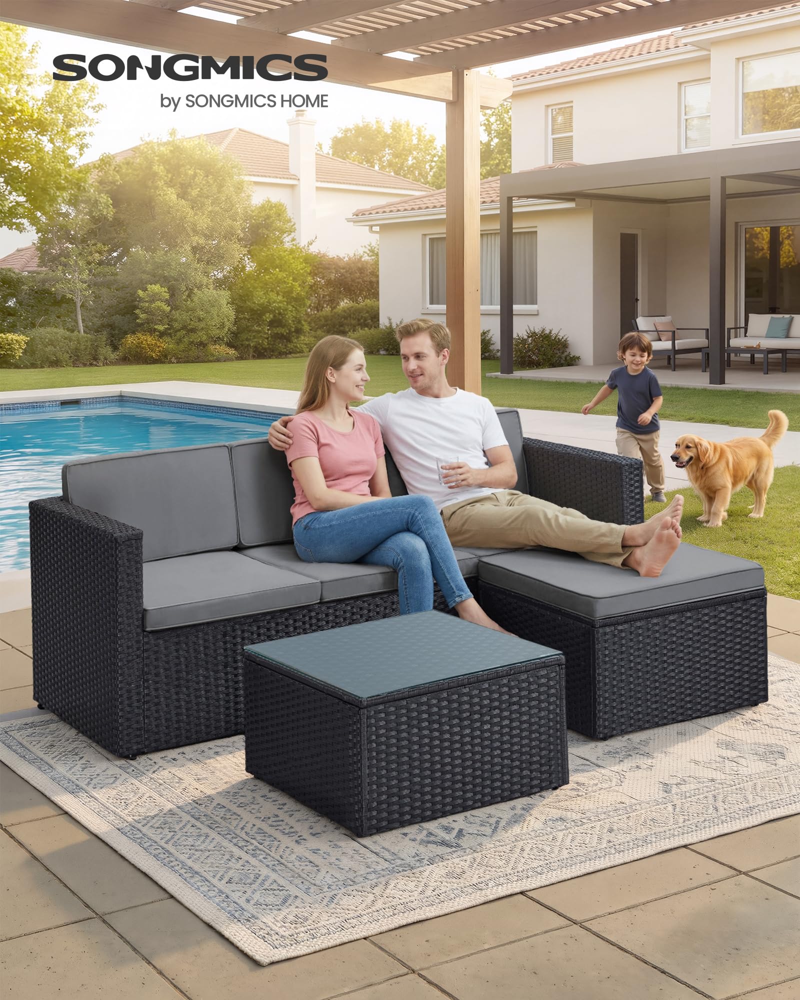 songmics-gartenm-bel-set-ggf005b04-schwarz-grau-pe-polyrattan-lounge-mit-kissen- image 2