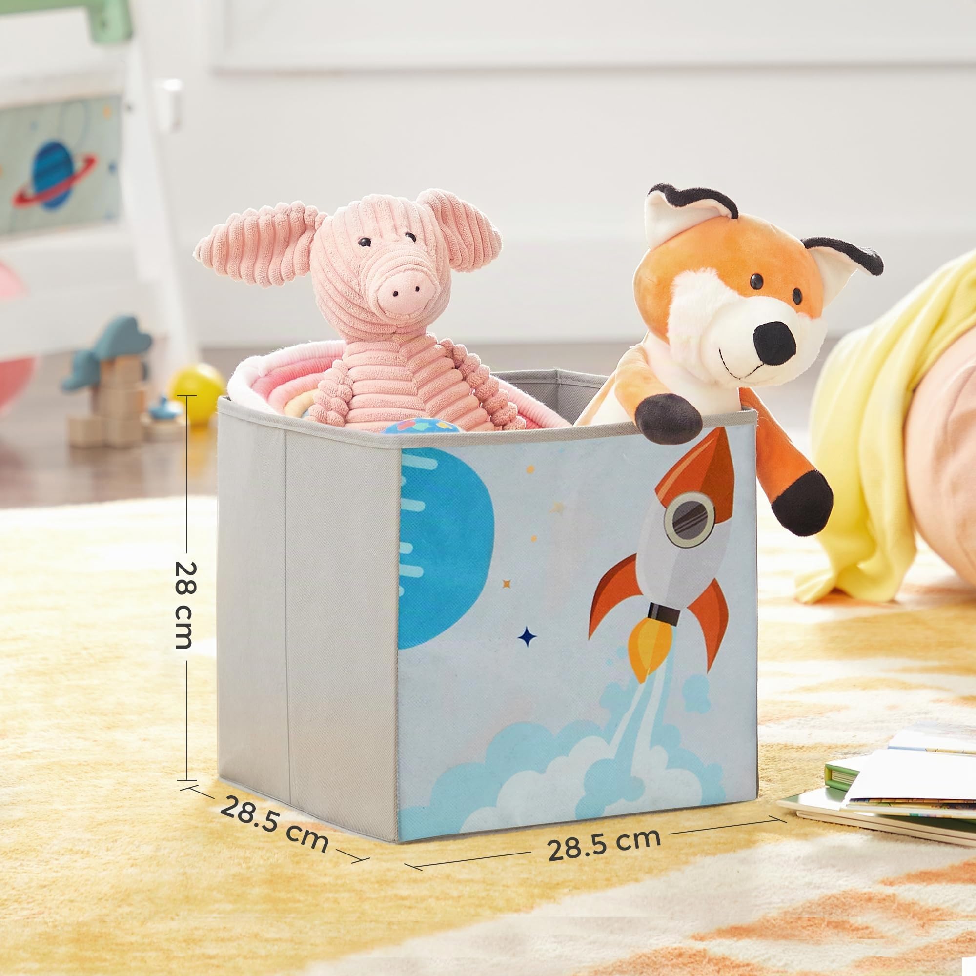 songmics-b-cherregal-kinder-spielzeugregal-wei-mit-2-boxen image 6