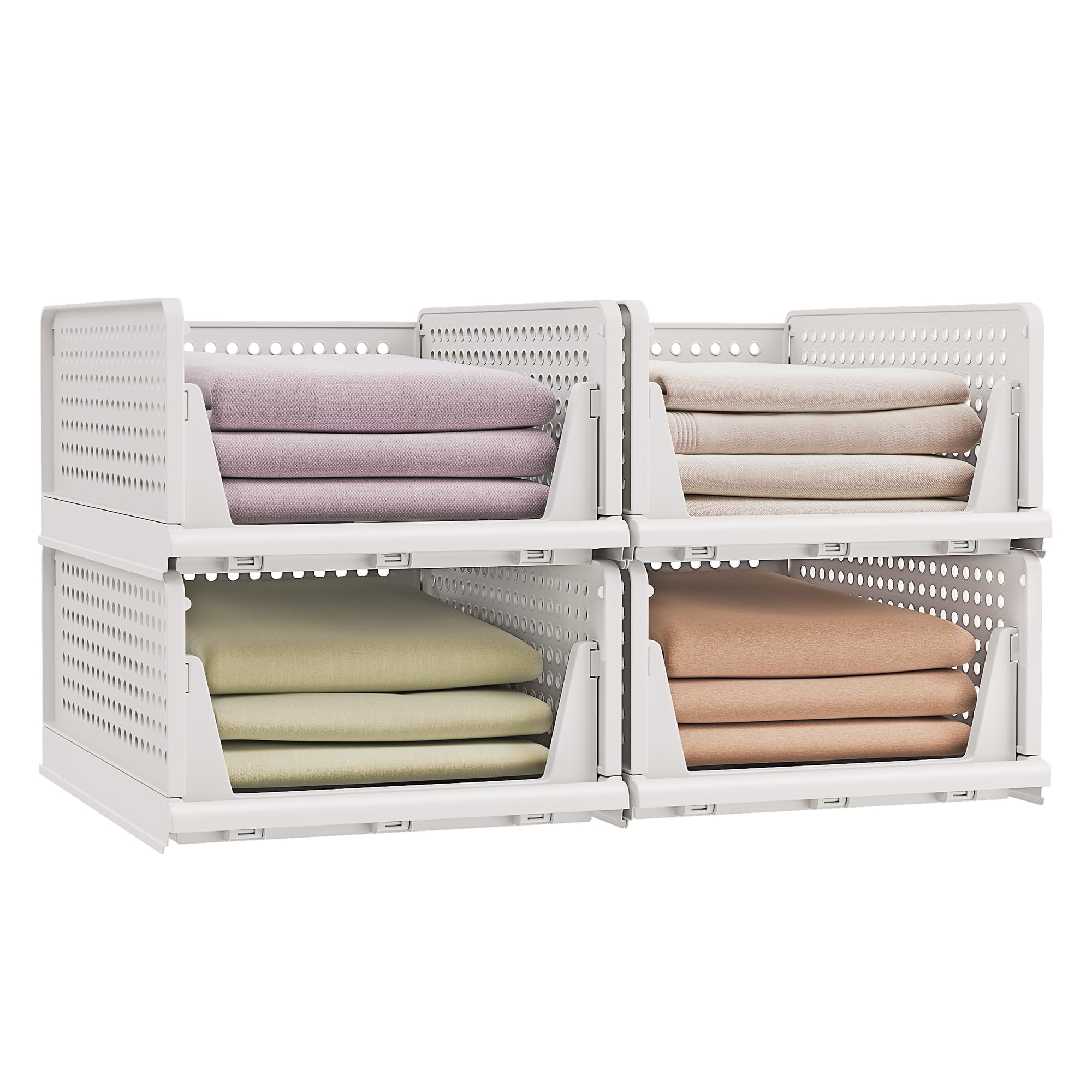 songmics-schrank-organizer-6er-set-klappbar-stapelbar-ausziehbarer-korb image 7