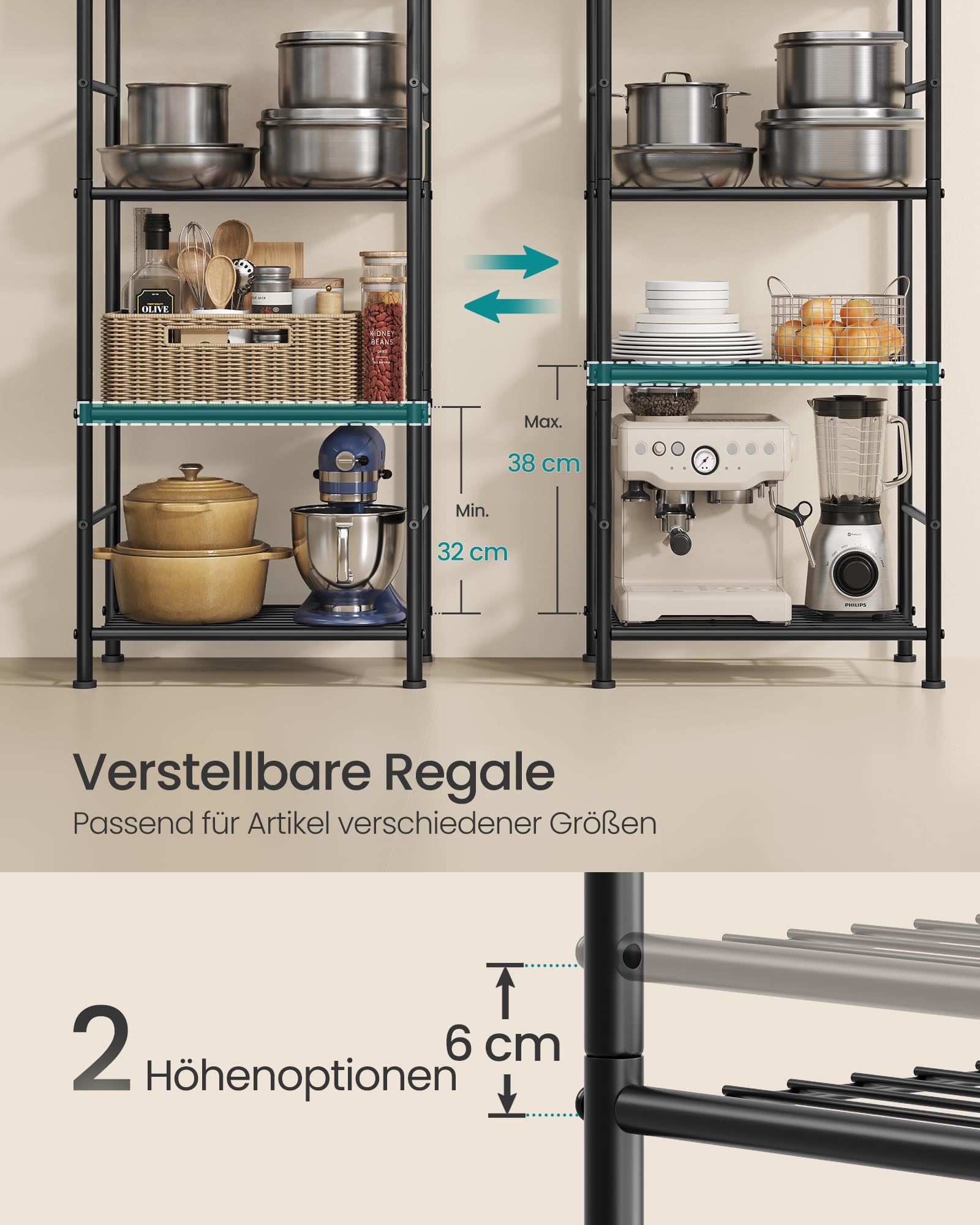 songmics-standregal-metallregal-5-ablagen-40-x-30-x-144-cm-mattschwarz image 4